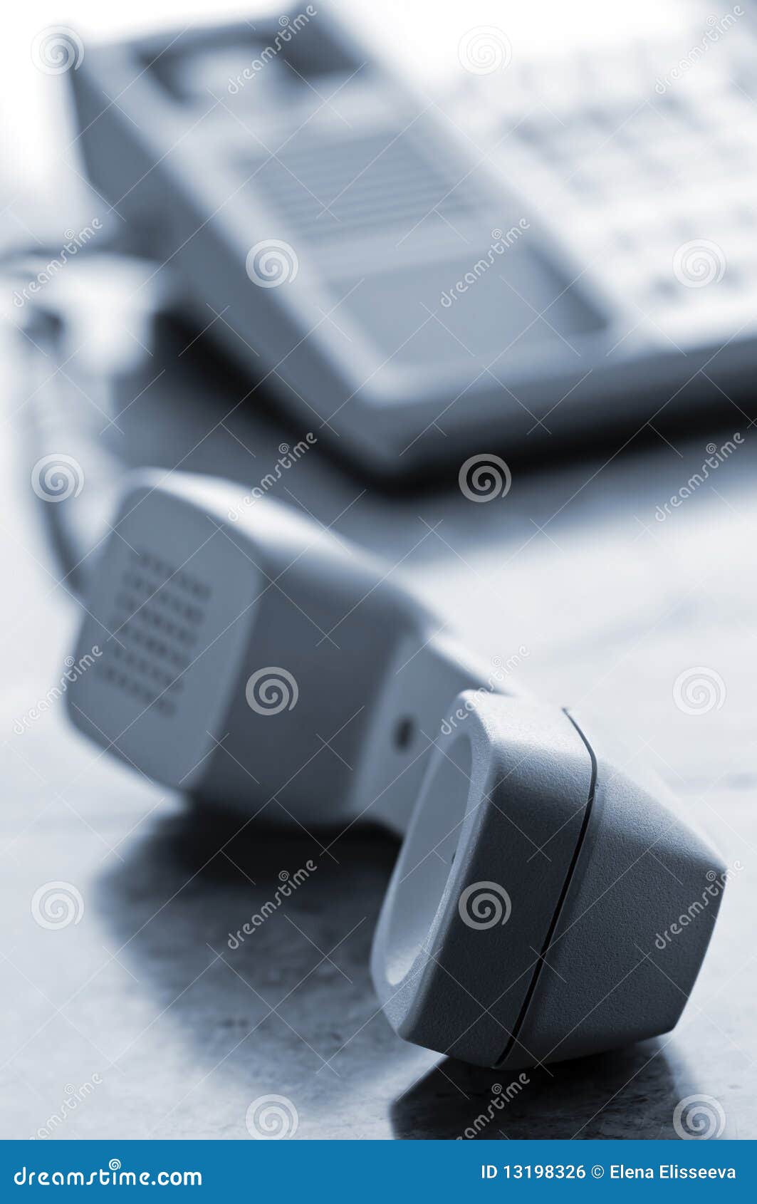 Desk telephone off hook stock photo. Image of desk, emergency 13198326