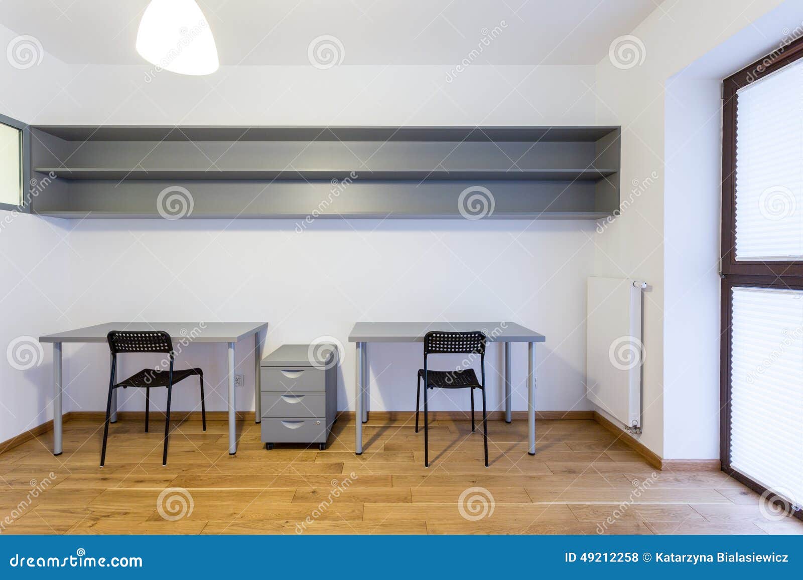 Desks in study room stock photo. Image of office, elegant 49212258
