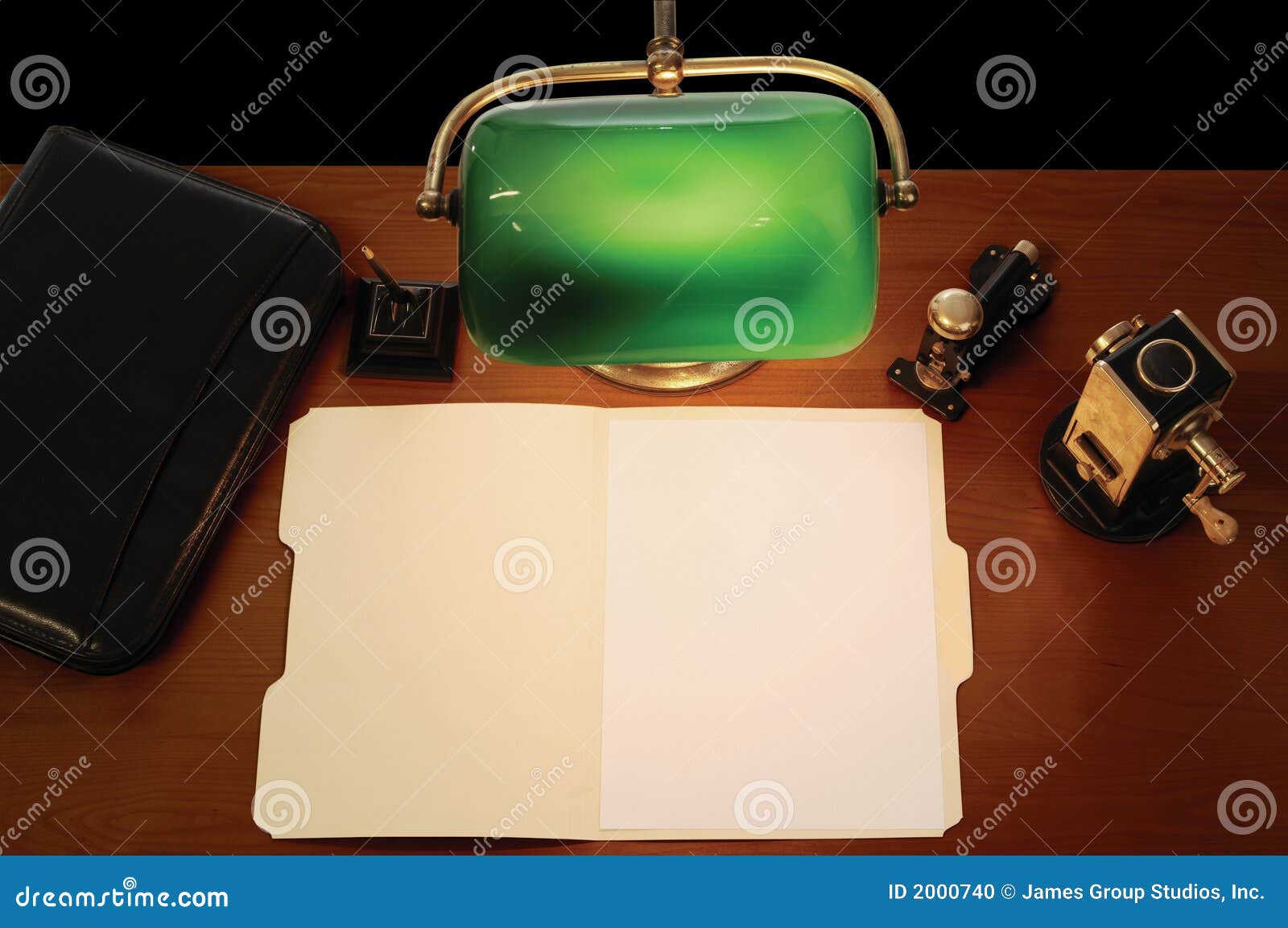 Open Manila Folder (with Path) Stock Photo 11521266