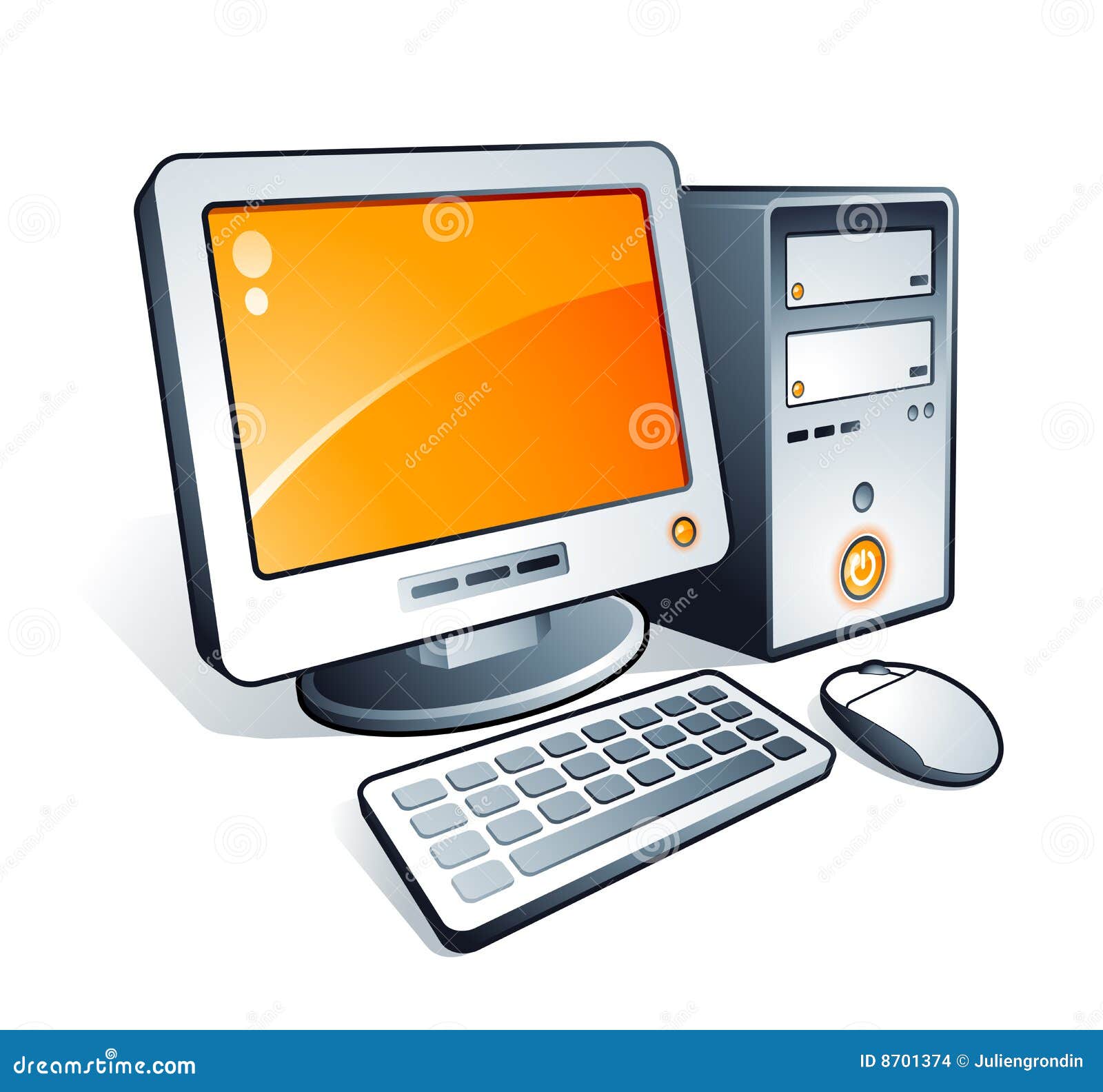 Desktop Computers mit Dekoration 20640837 Stock-Photo bei Vecteezy