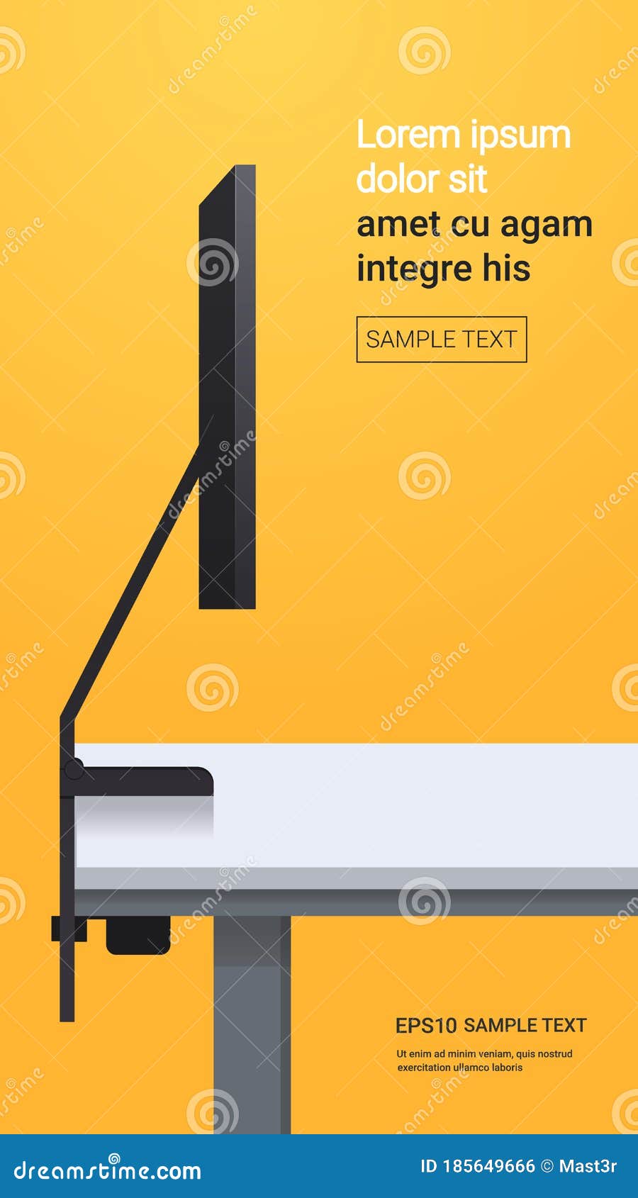Download Desktop Computer Monitor On Yellow Background Realistic Mockup Gadgets And Devices Concept Stock Vector Illustration Of Beautiful Page 185649666 PSD Mockup Templates