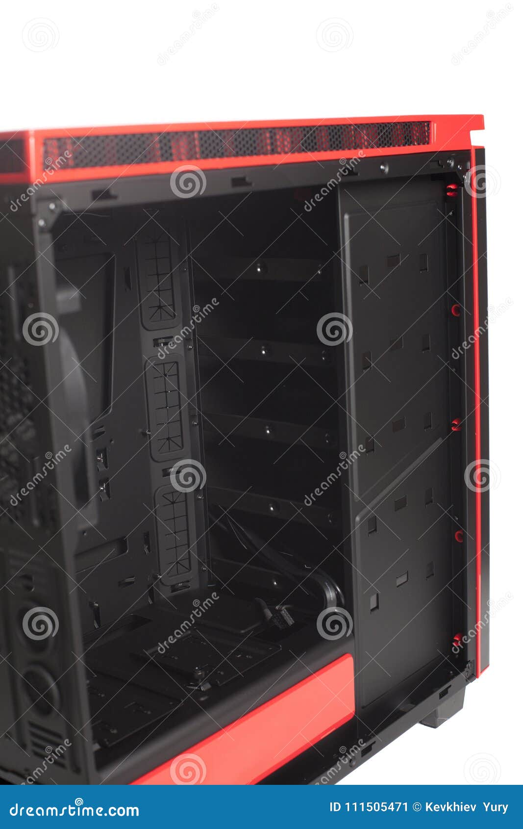 Desktop Empty Computer Case Isolated Stock Image - Image ...