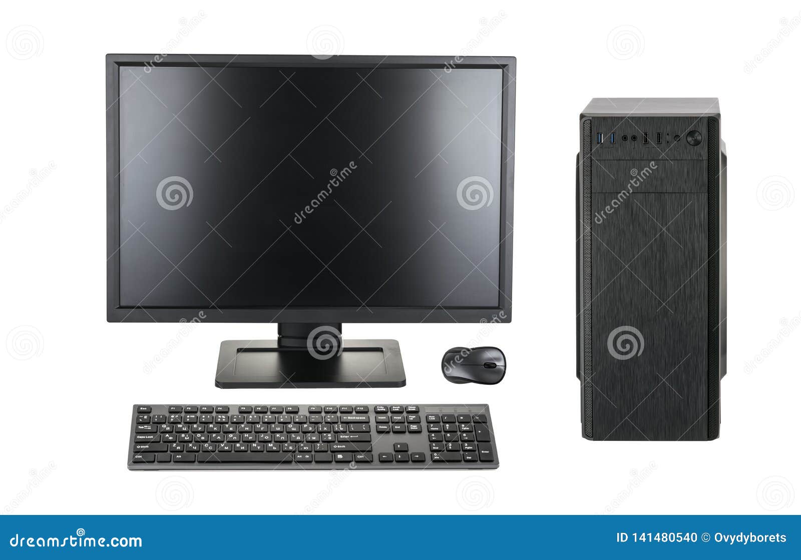 desktop pc. desktop computer  on a white background clipping path