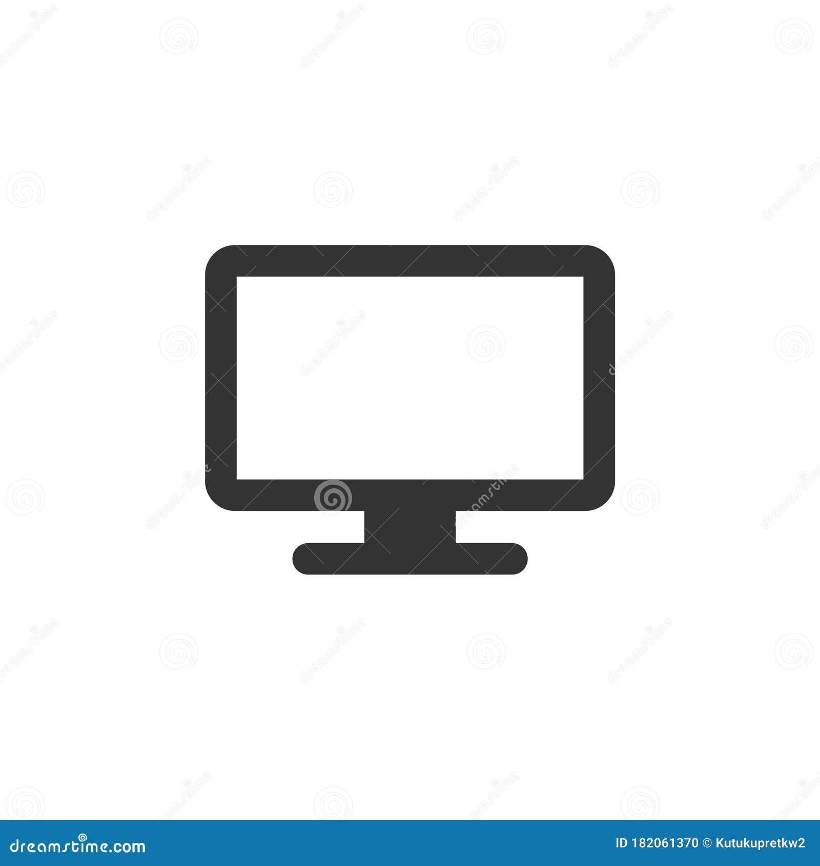 Desktop Screen, Monitor, Computer Icon Logo Template Illustration