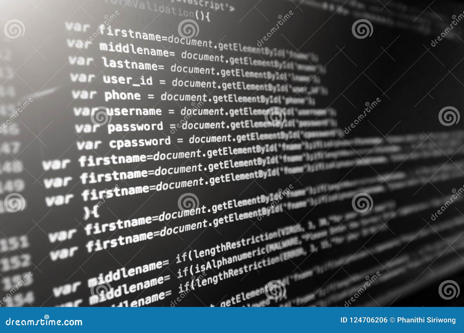 Desktop Source Code And Technology Background, Developer Or