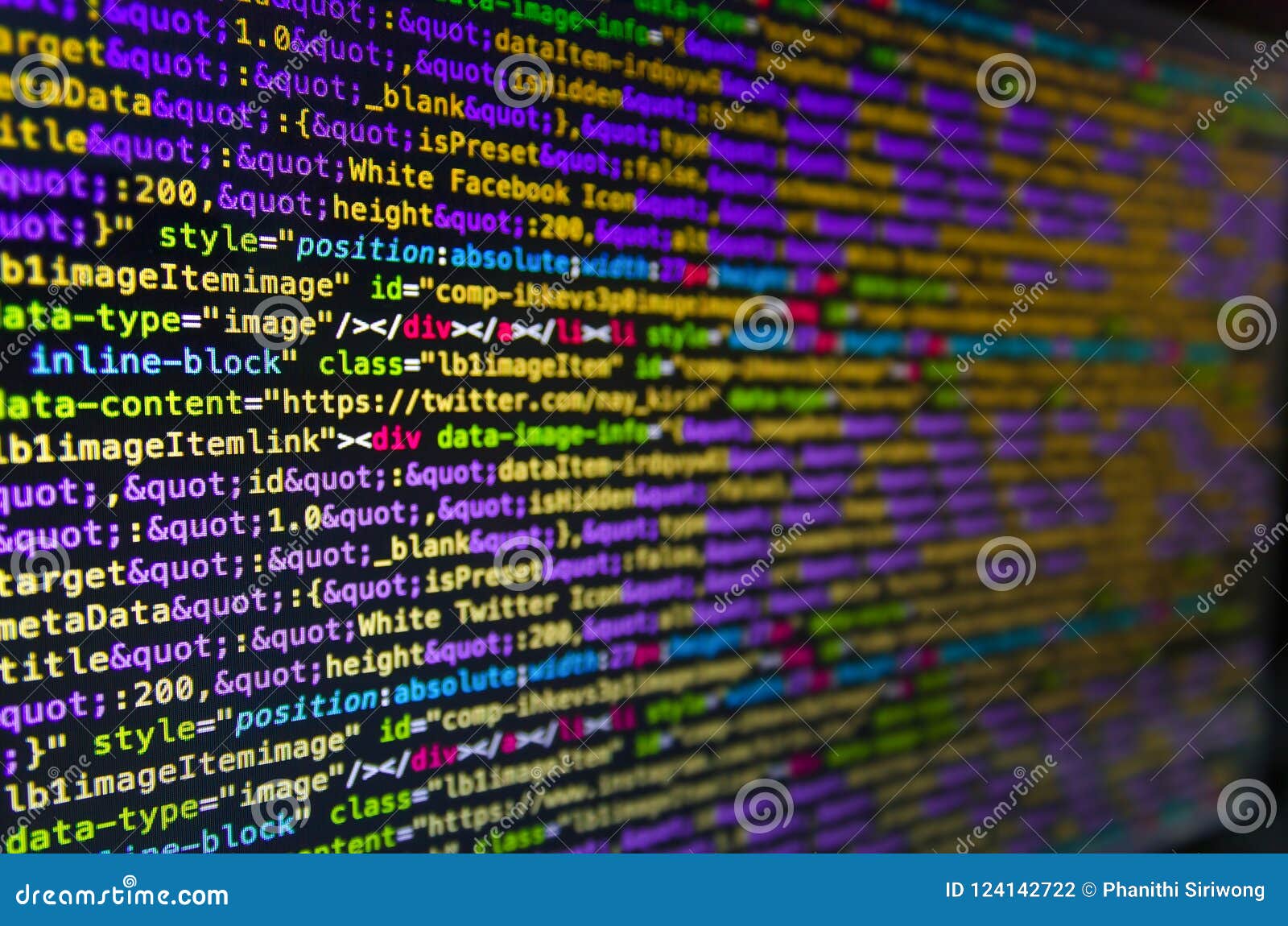 Desktop Source Code and Wallpaper by Computer Language with Coding and  Programming. Stock Photo - Image of application, focus: 124707230