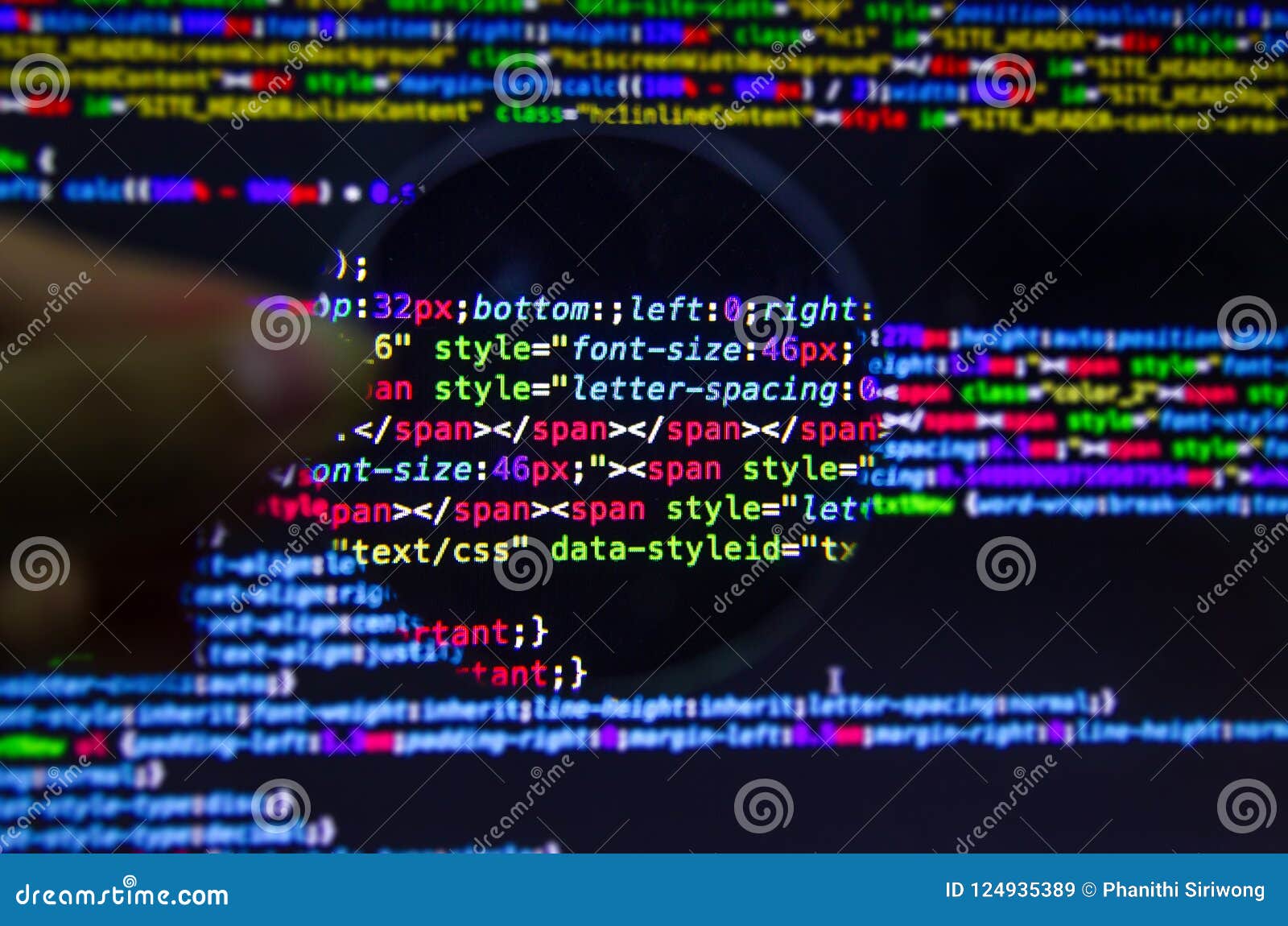 Desktop source code and technology background, Developer or