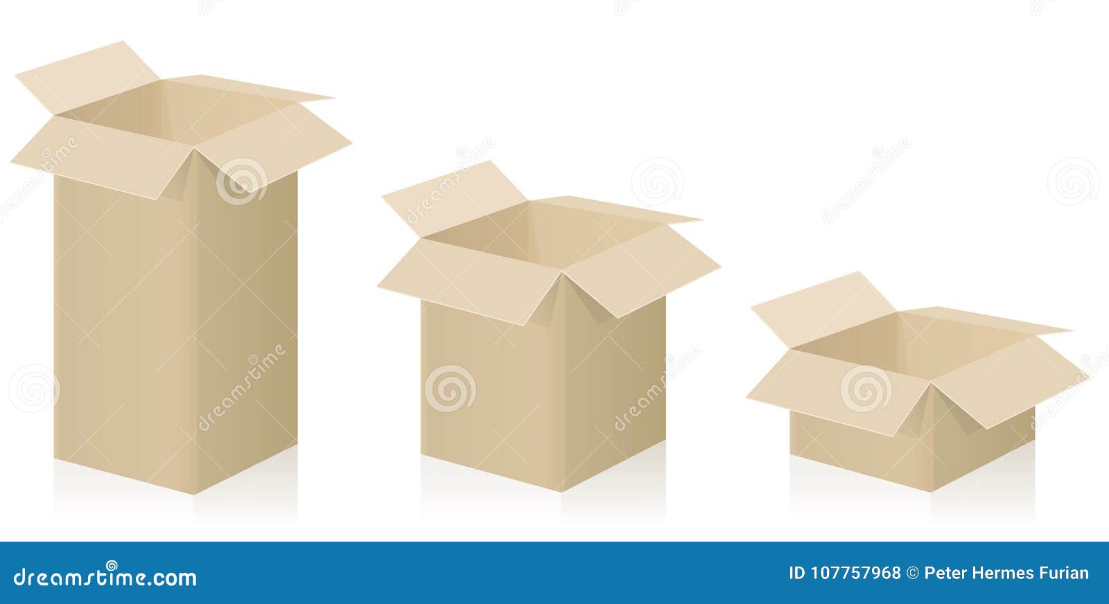 Cardboard Boxes Big Small Size Stock Illustrations 18 Cardboard Boxes