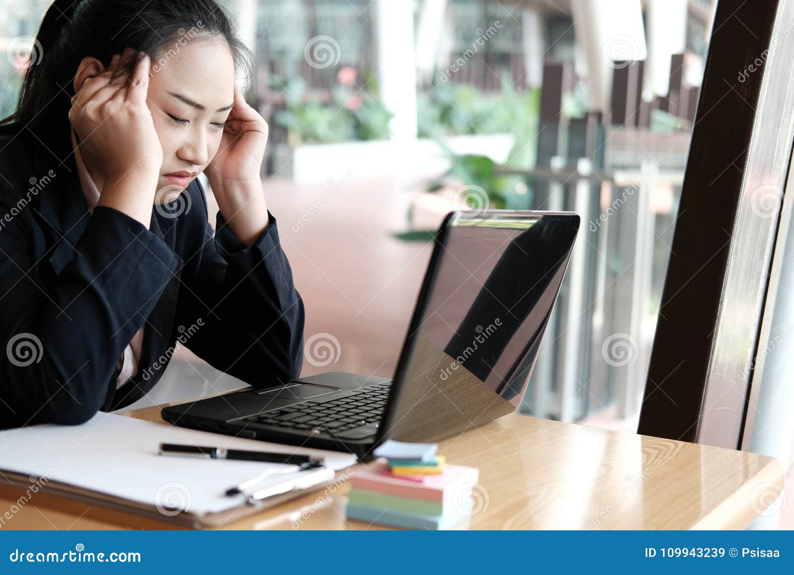 Desperate Businesswoman Overwhelmed With Hard Work