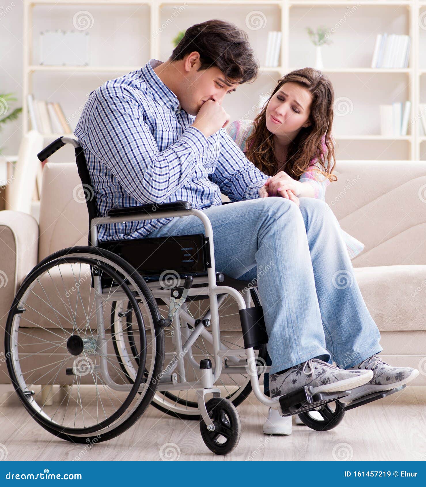 Desperate Disabled Person on Wheelchair Stock Image Image of caring
