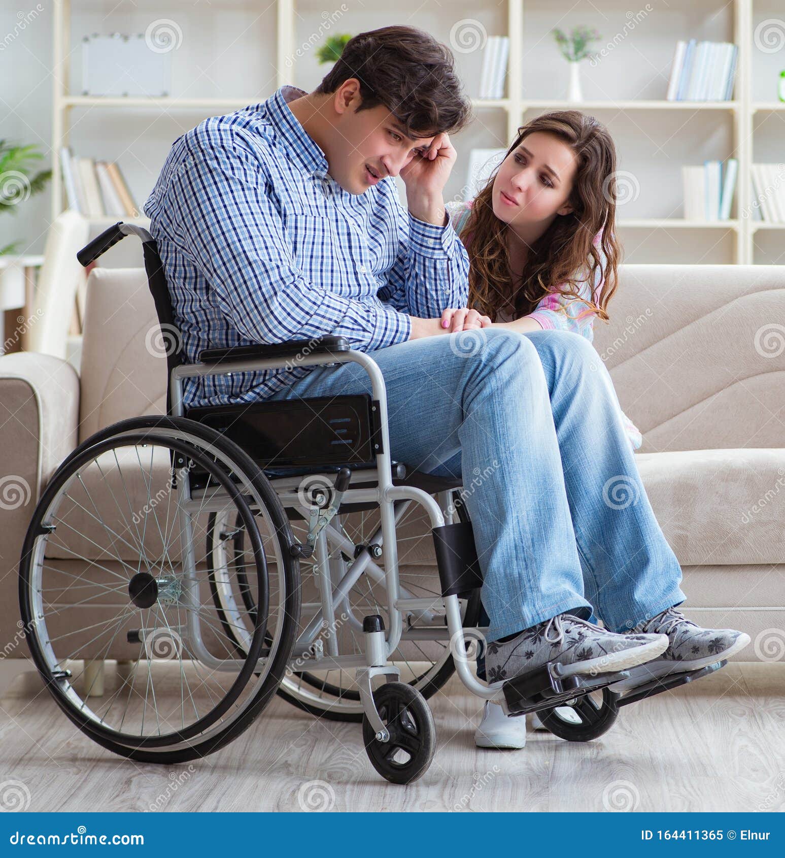 Desperate Disabled Person on Wheelchair Stock Image - Image of ...