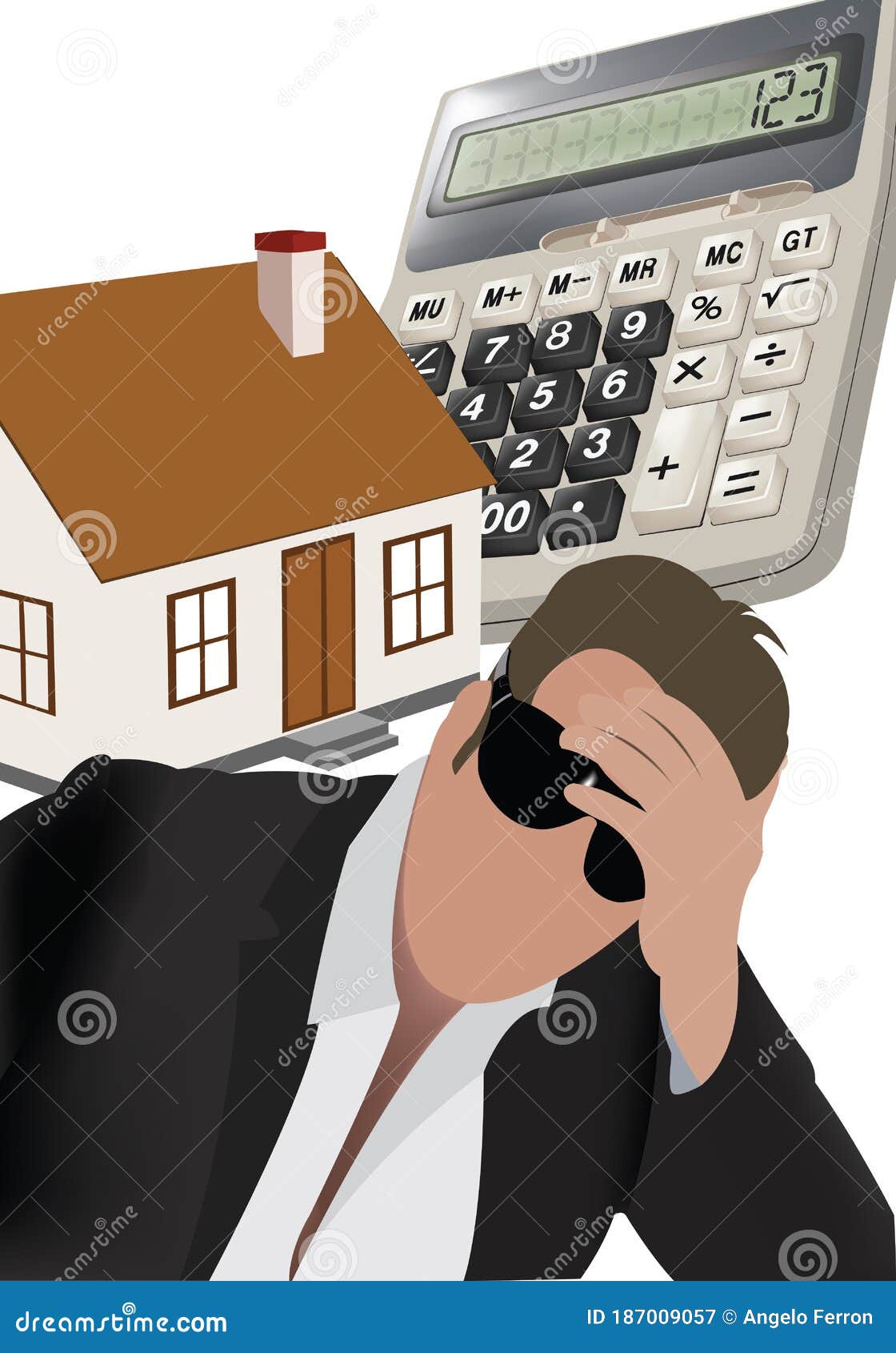 desperate man with hand on forehead to buy house