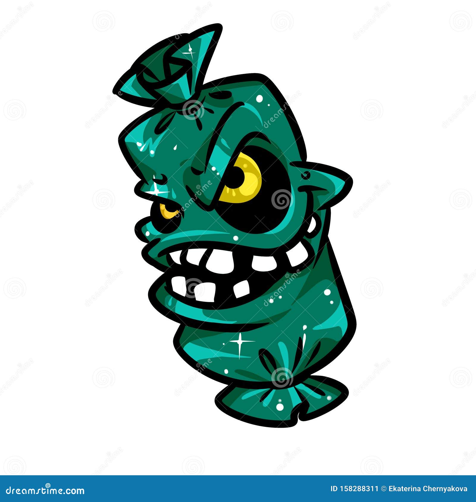 despicable green candy nasty food character cartoon