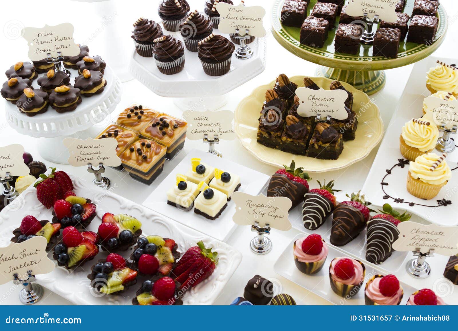 Dessert bar stock image. Image of fruit, frosting, covered 31531657