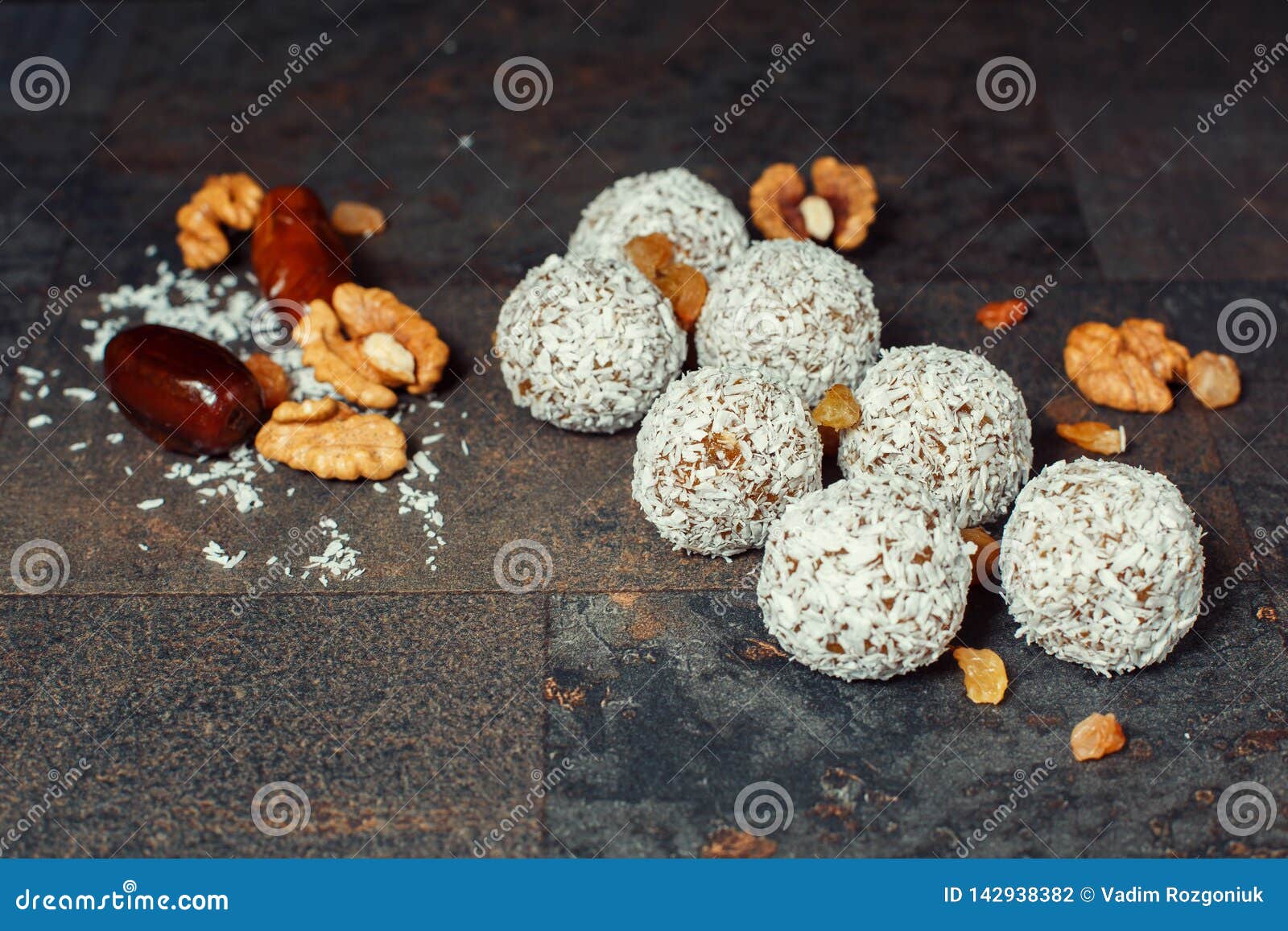 Dessert beads with nuts stock photo. Image of natural 142938382