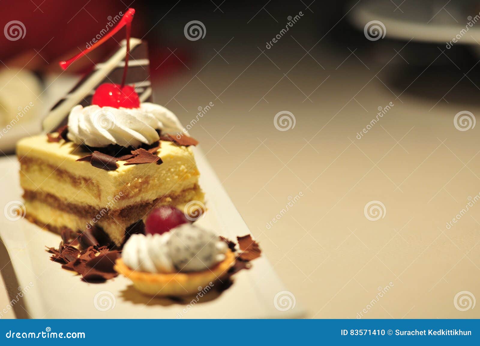 Dessert Cake, Decoration Cake in Restaurant Stock Photo Image of