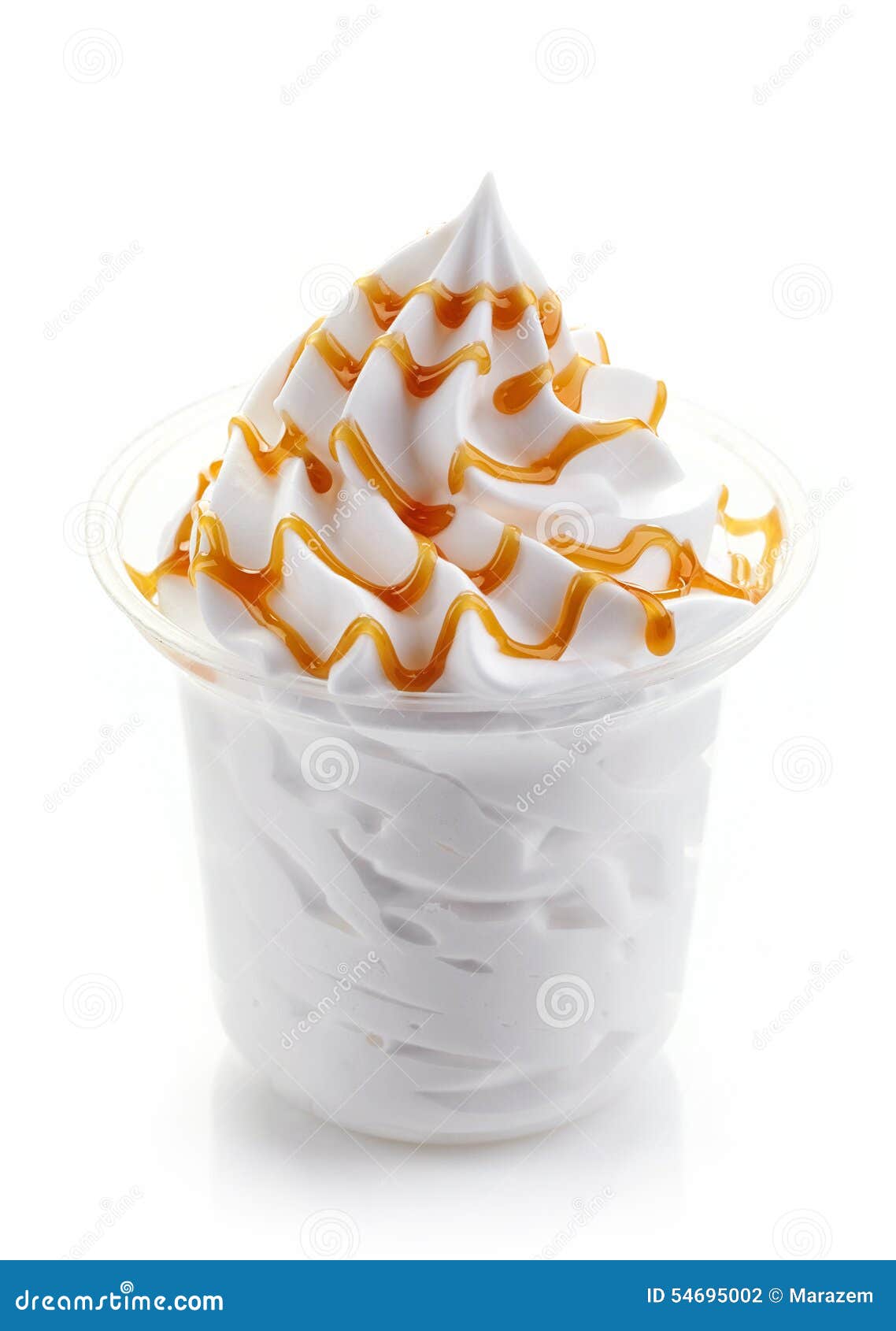 Dessert with caramel sauce stock photo. Image of closeup 54695002