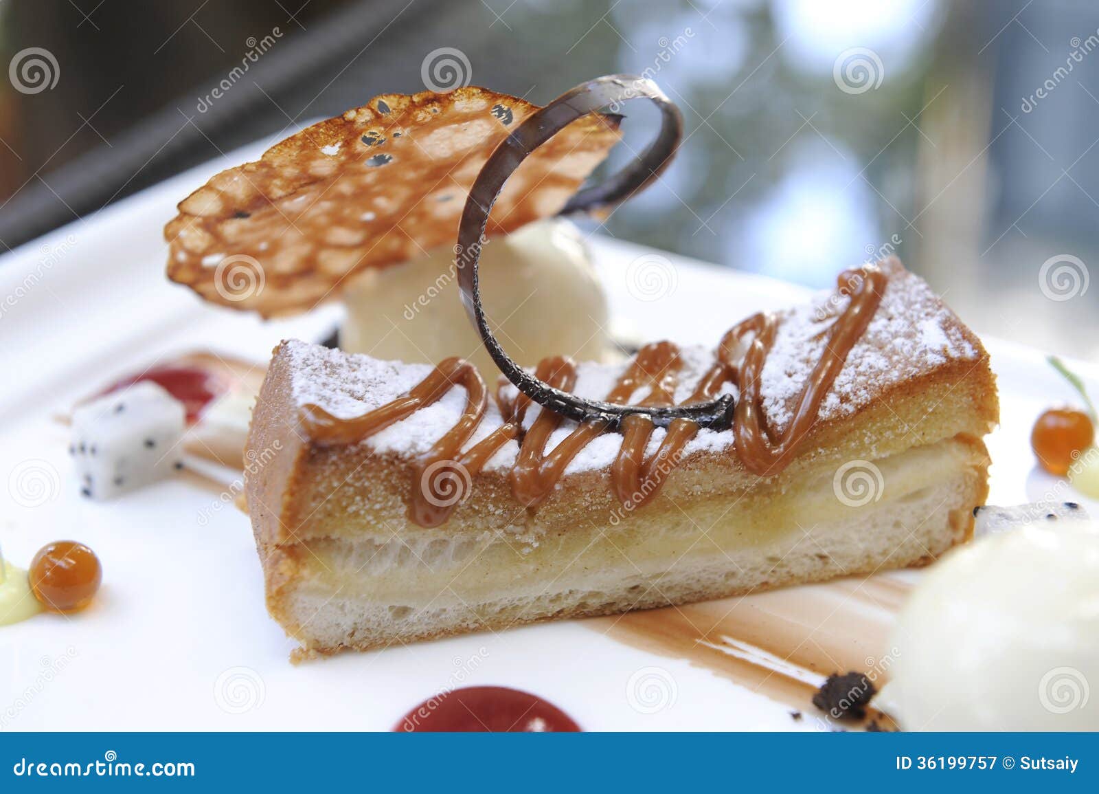 Dessert close up stock image. Image of glazed, castor 36199757