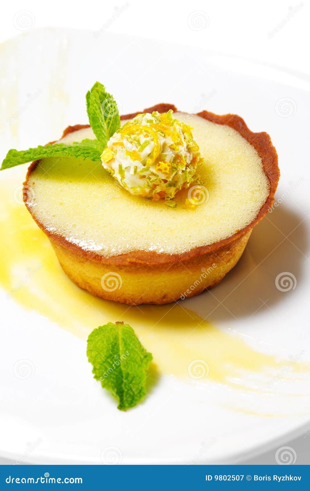 Dessert Cream Tart stock image. Image of refreshment 9802507