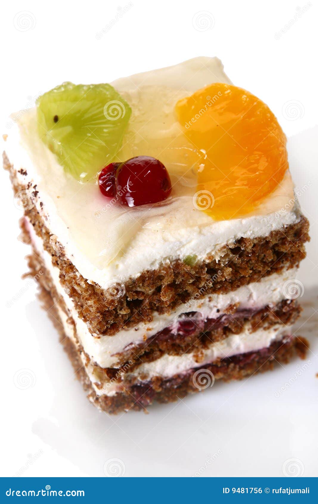 Dessert Fruit Cake with Jam Stock Photo Image of brown, fruitcake
