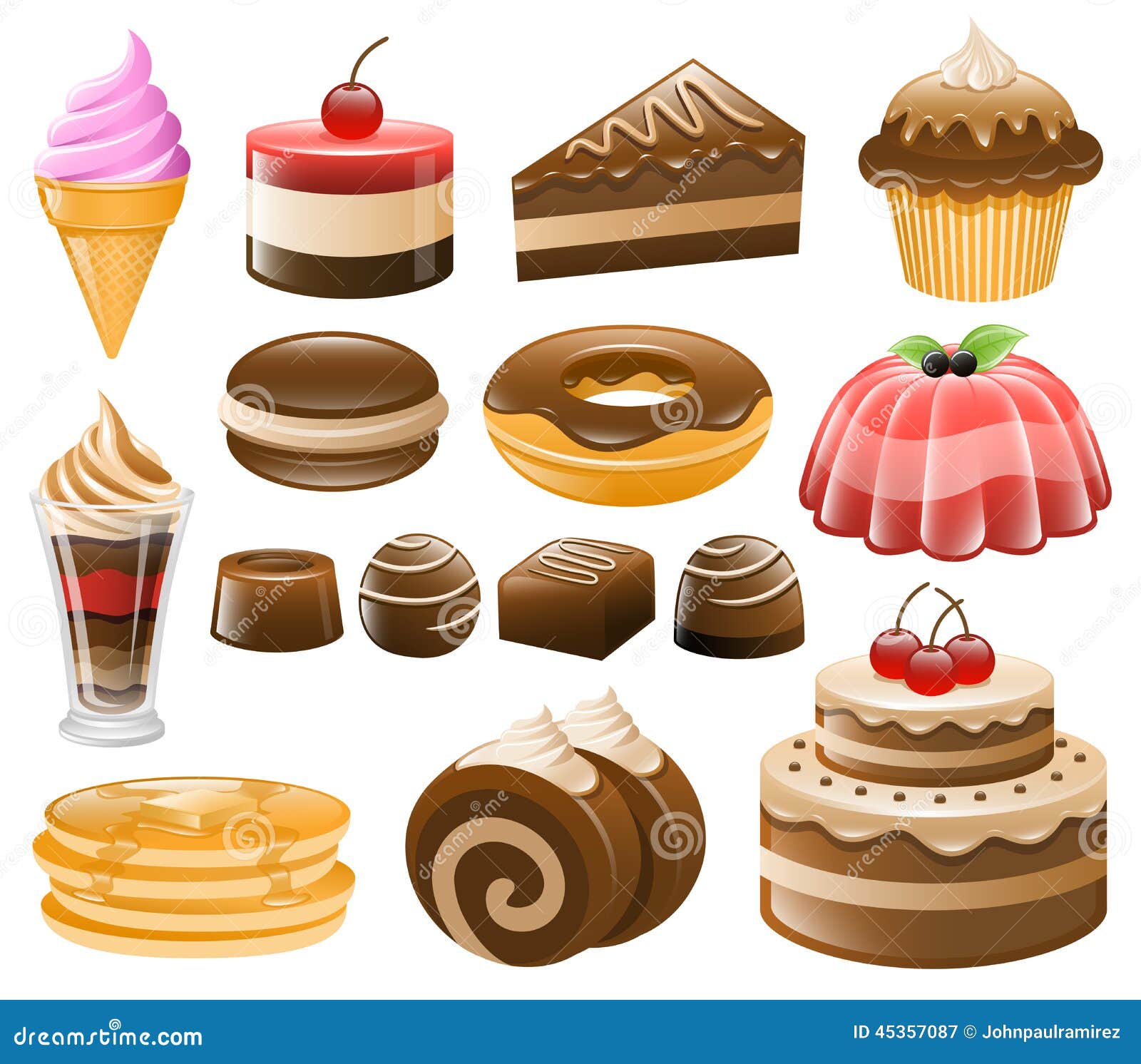 Dessert Icon Set, Sweets, Confectionery Stock Vector ...