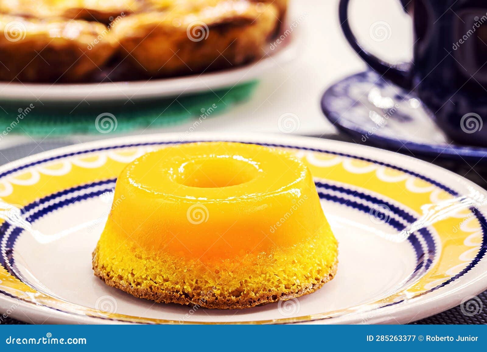dessert made with eggs, called in brazil as quindim and in portugal as brisa de lis, a tasty yellow sweet