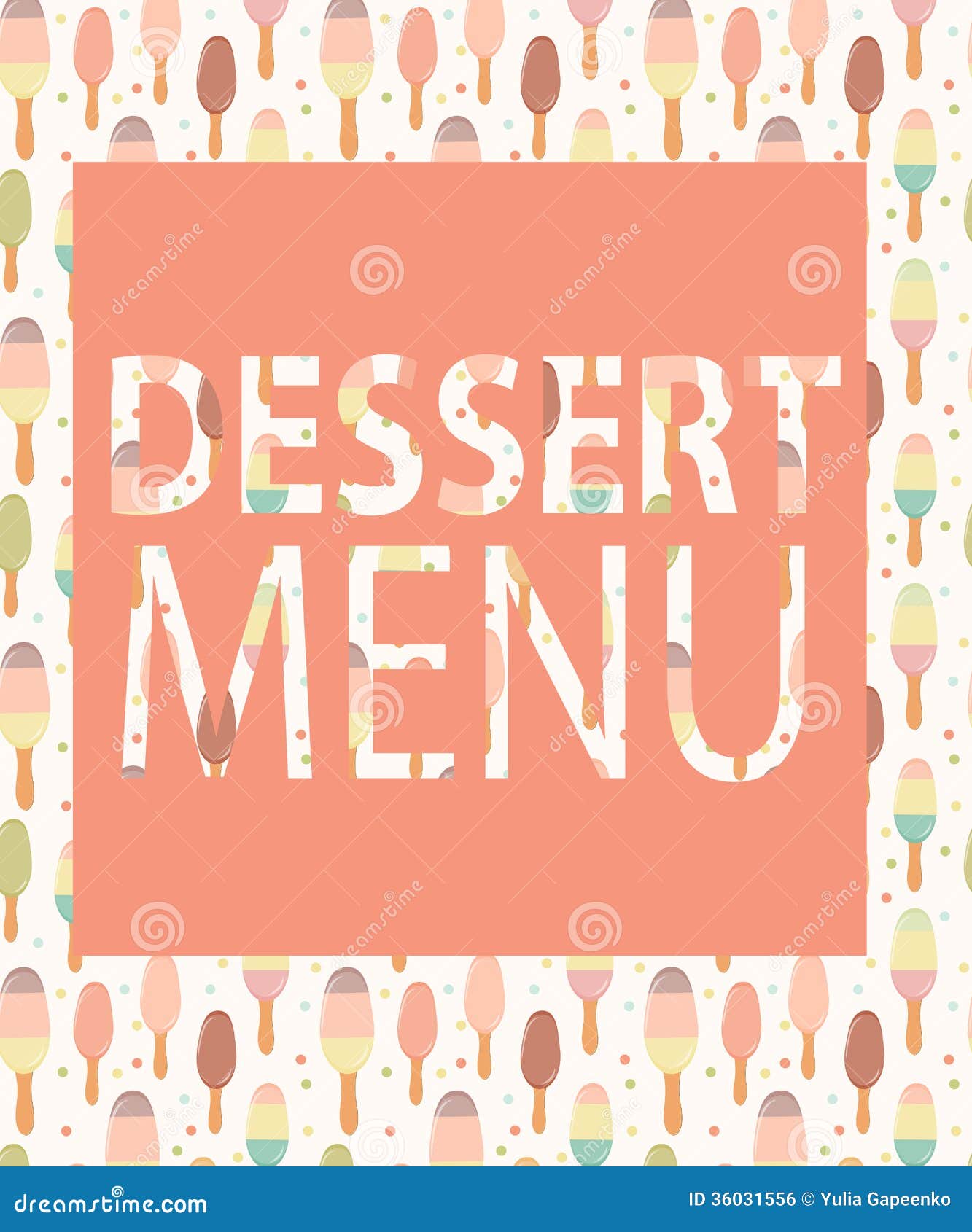 free dessert menu templates