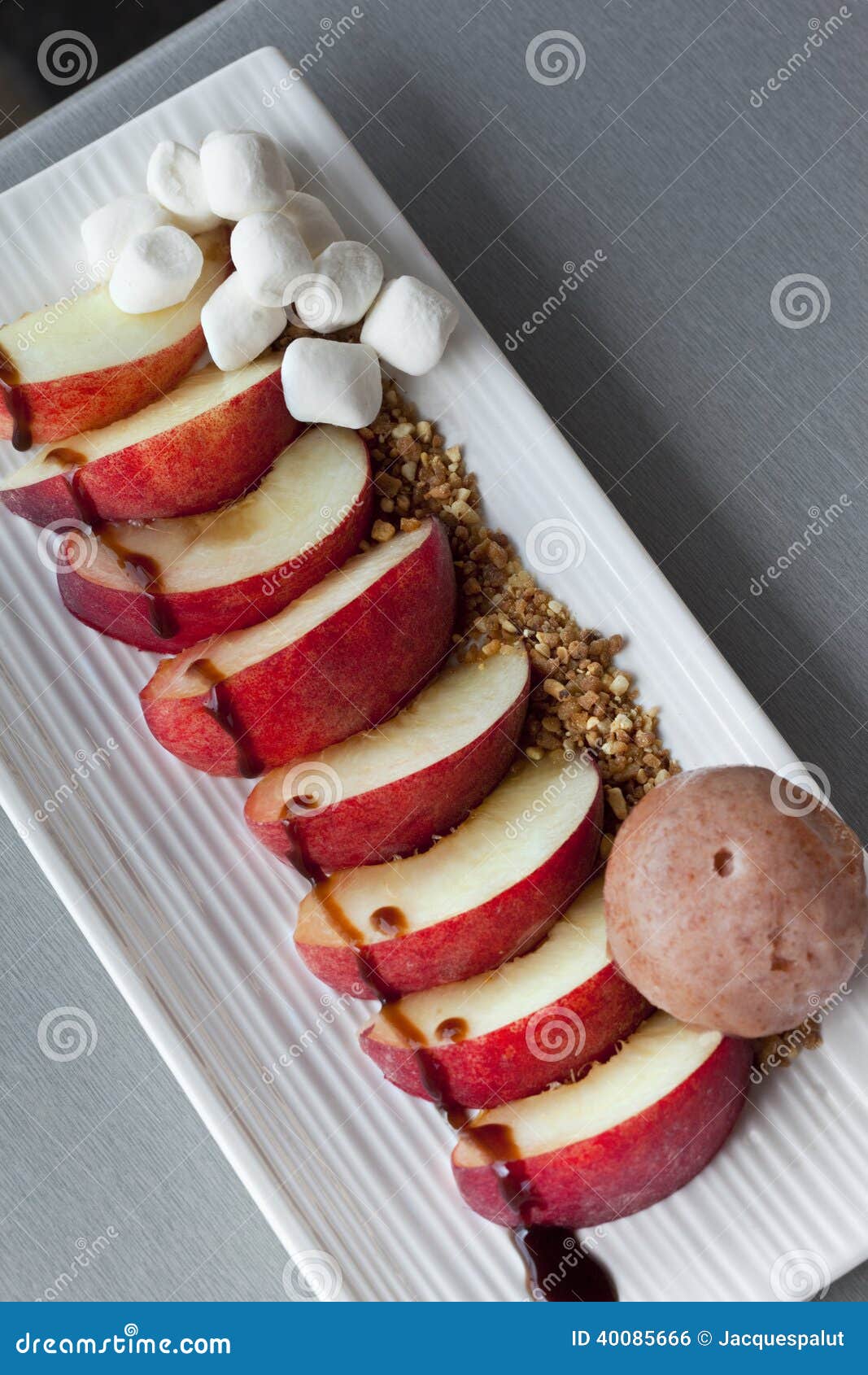 Dessert with nectarines stock photo. Image of fruit, restaurant 40085666