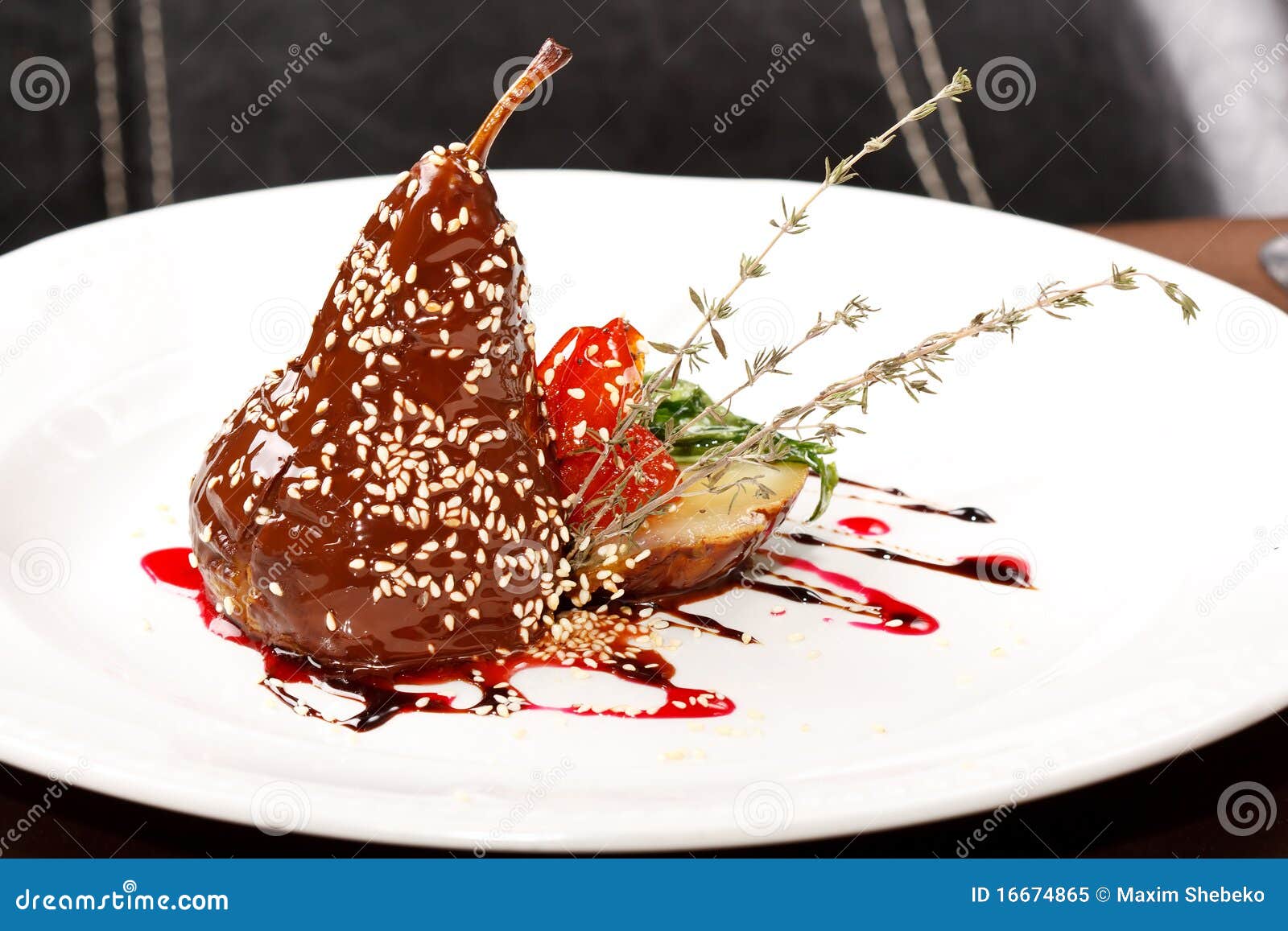 Dessert with pears stock image. Image of fruit, strawberry 16674865