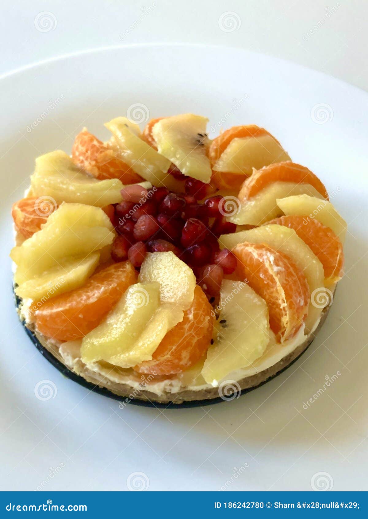 Dessert, Pudding, Sweet, Fresh Fruit Pudding, Quick Dessert Stock Photo