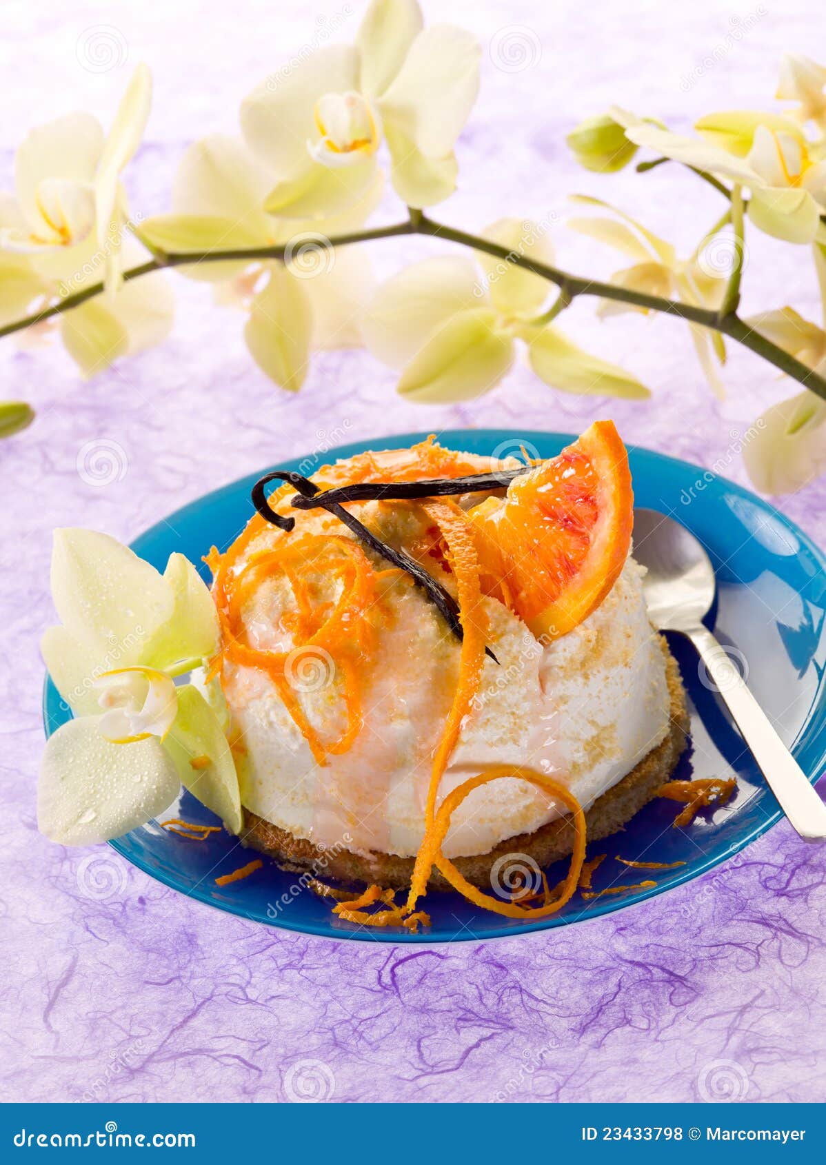 Dessert Ricotta with Orange Stock Photo Image of cassata, food 23433798