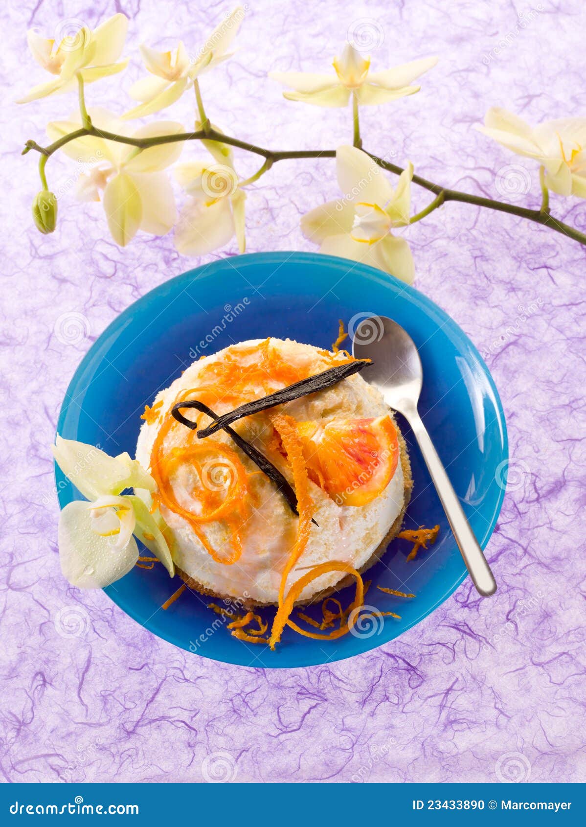 Dessert Ricotta with Orange Stock Photo Image of italy, cookie 23433890