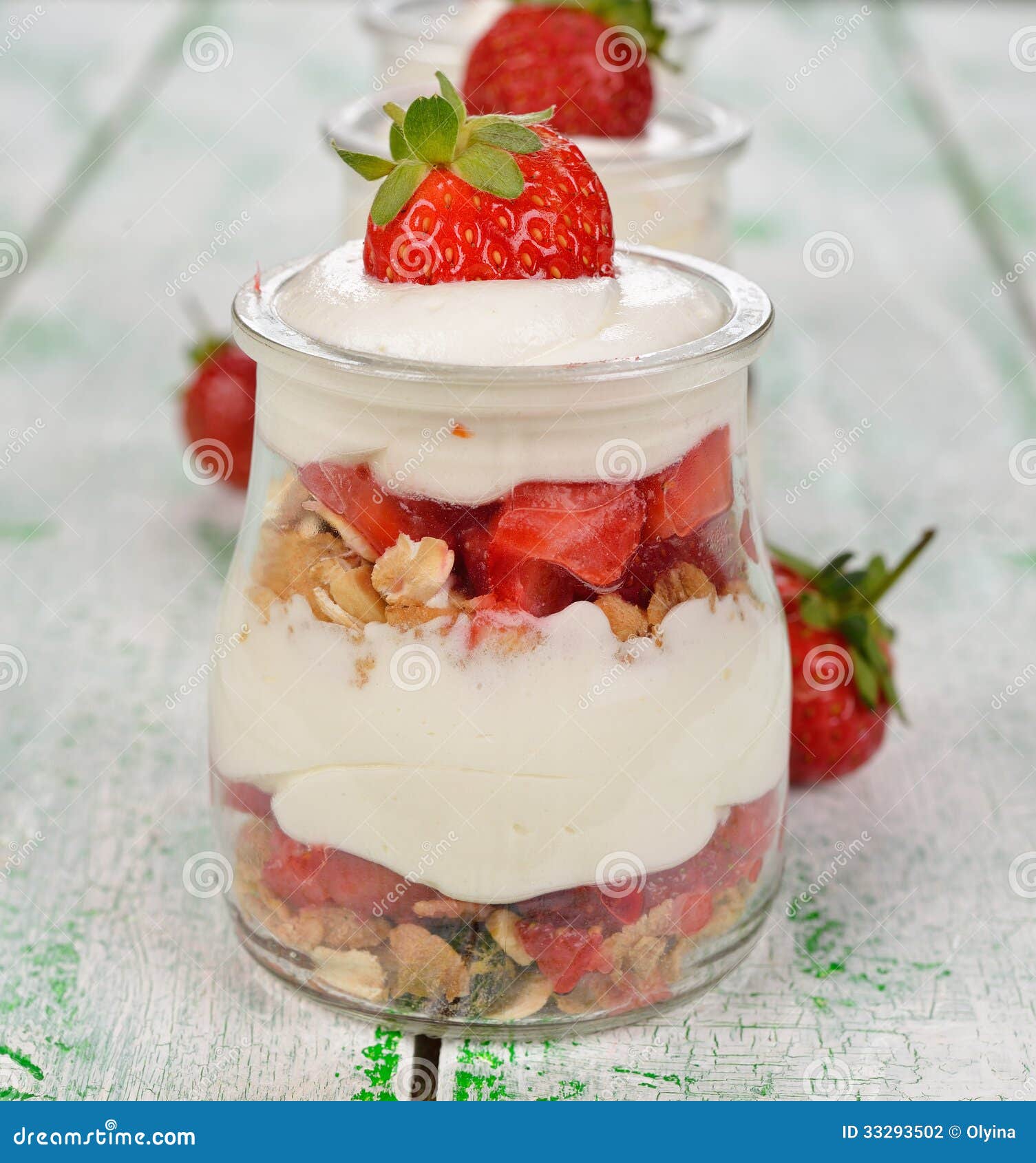 Dessert with Strawberries and Mascarpone Stock Photo Image of
