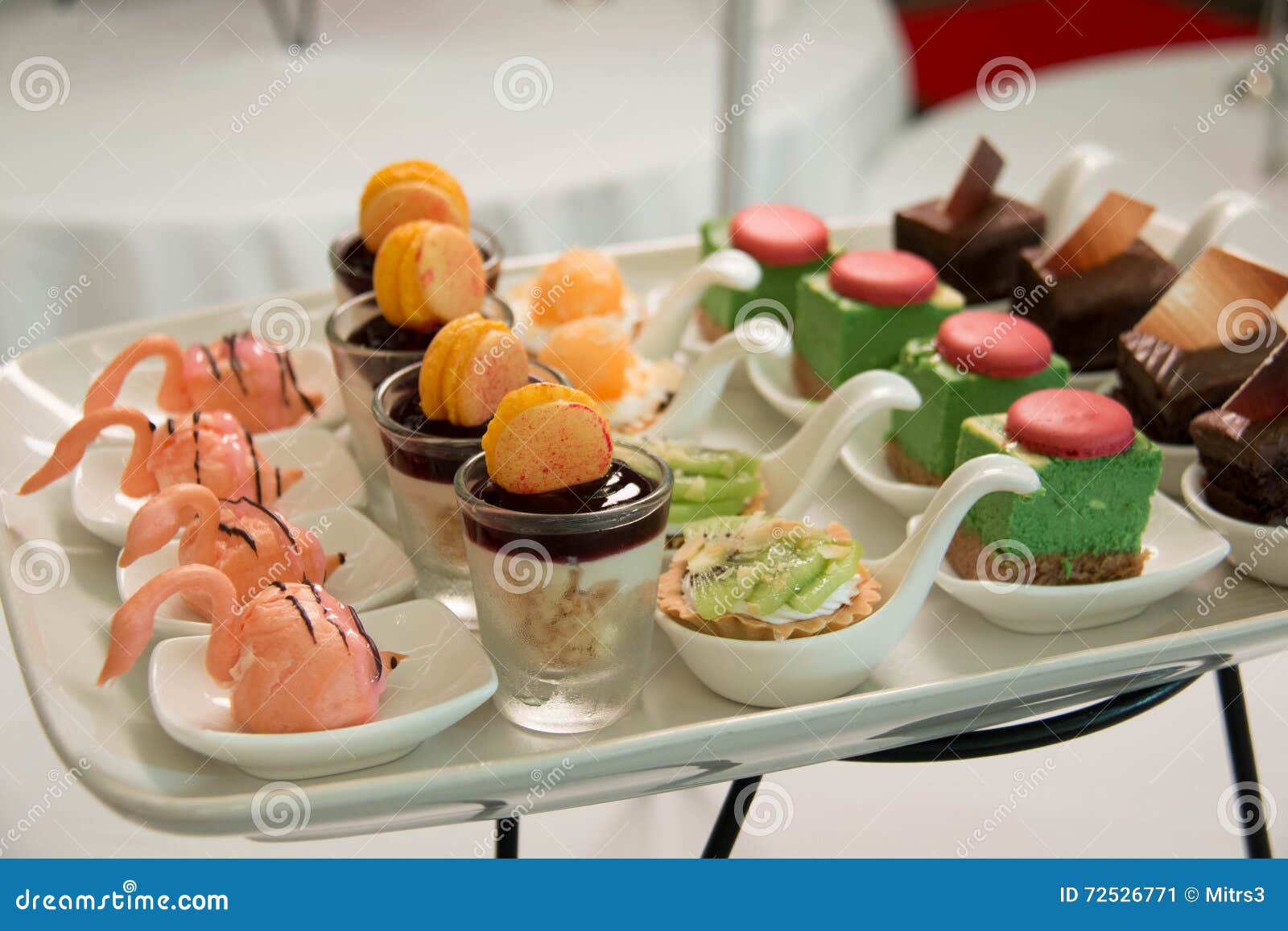 Dessert on Tray assorted stock image. Image of cake, chocolate 72526771