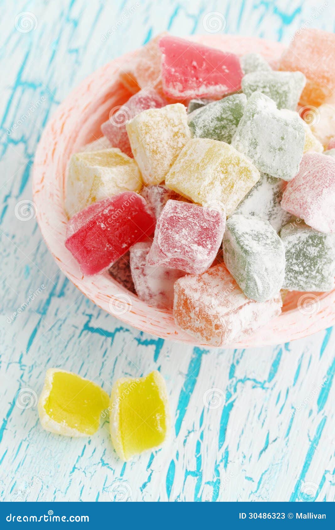 Dessert Turkish delight stock image. Image of eating 30486323