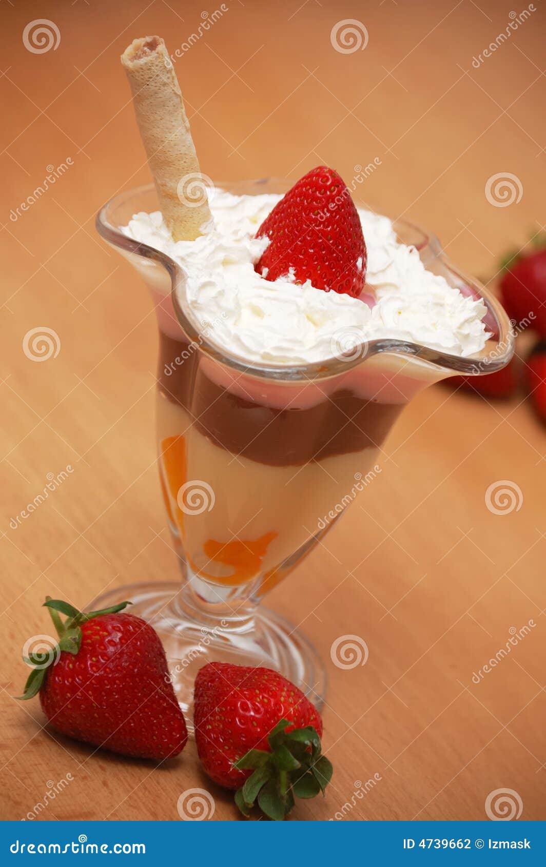 Dessert with whipped cream stock photo. Image of whipping 4739662