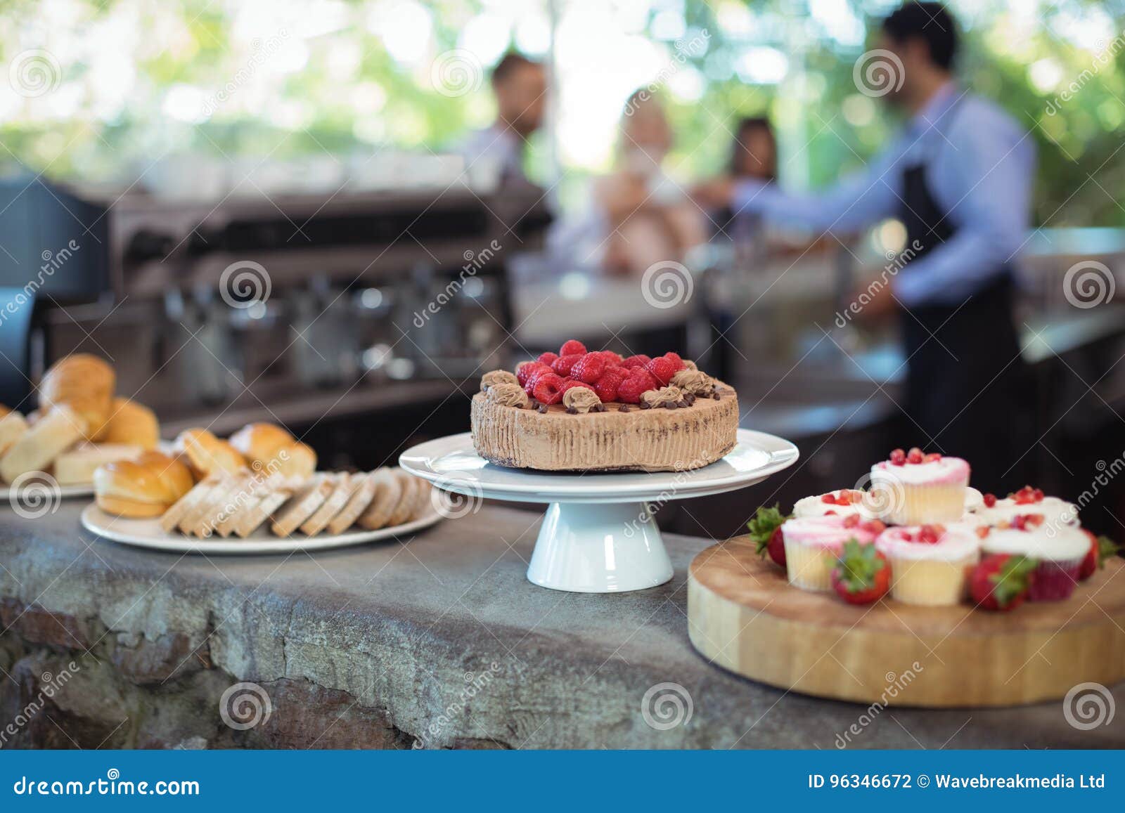 Desserts at counter stock photo. Image of food, mature 96346672