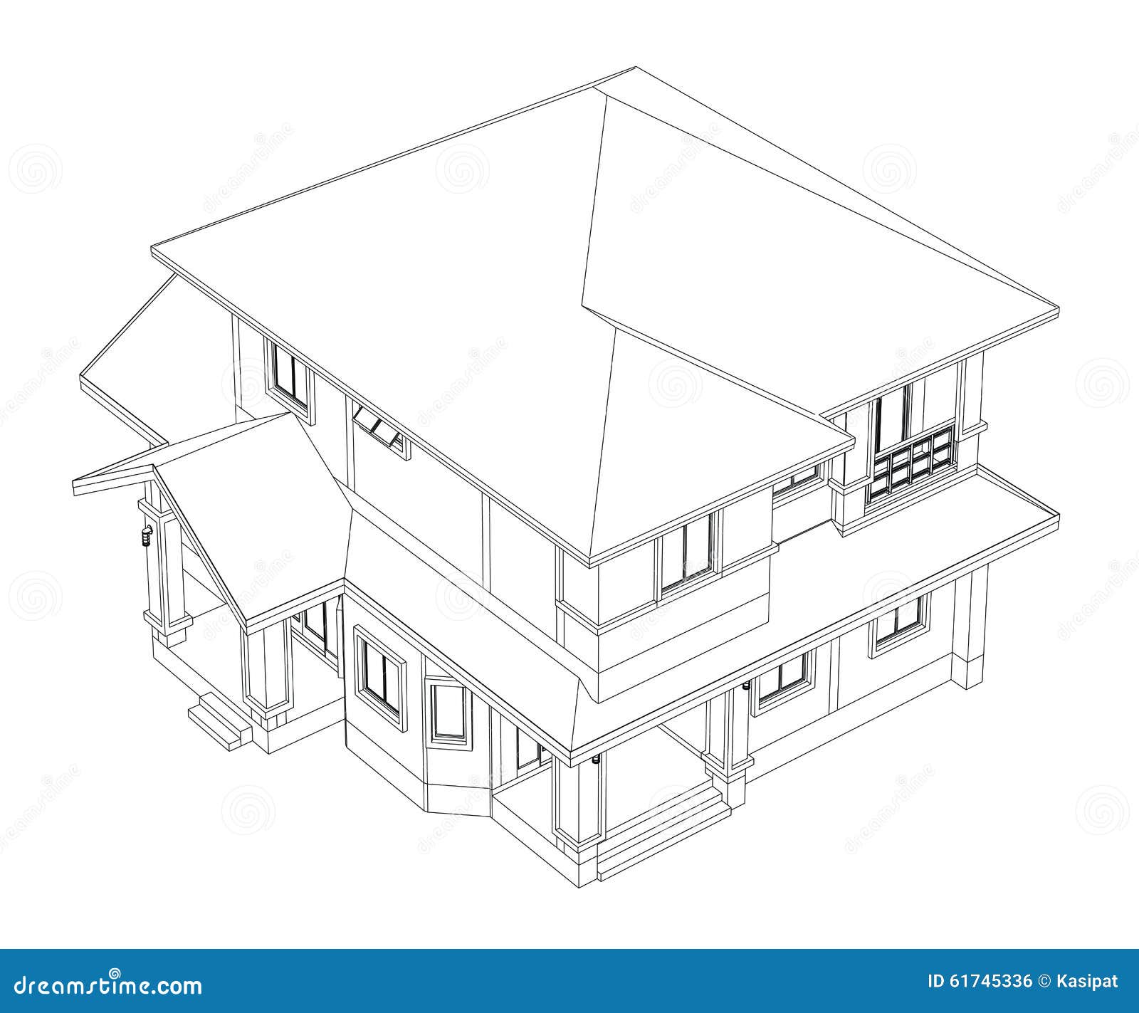 Dessin à La Maison De Construction Illustration Stock Illustration