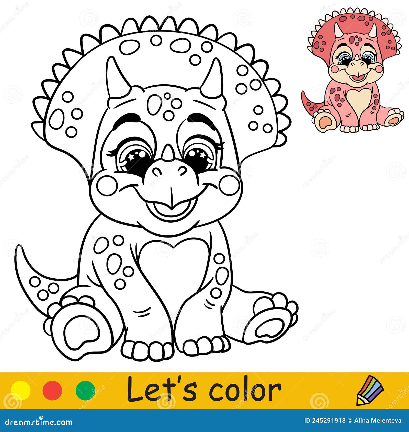 Illustration à Colorier Pour Enfants Avec Modèle De Vecteur De