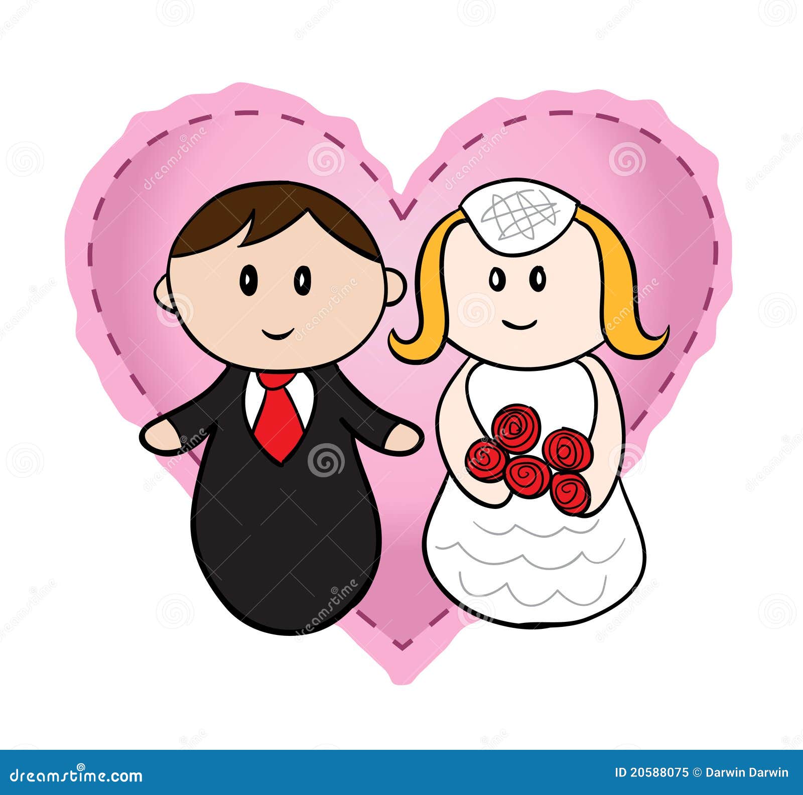 Dessin anim  de mariage illustration de vecteur 