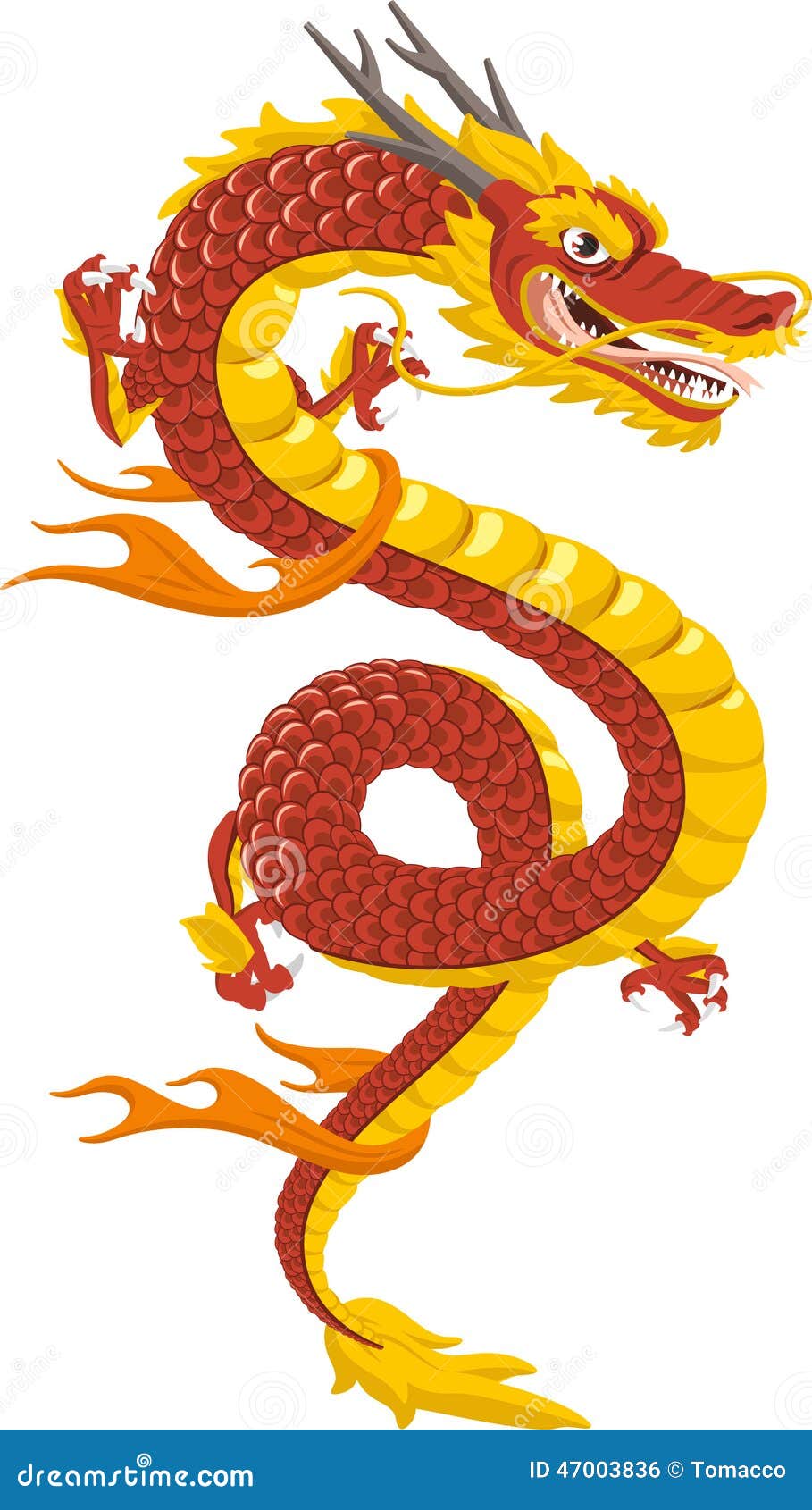Dessin Animé Chinois De Dragon Illustration Stock  Illustration du