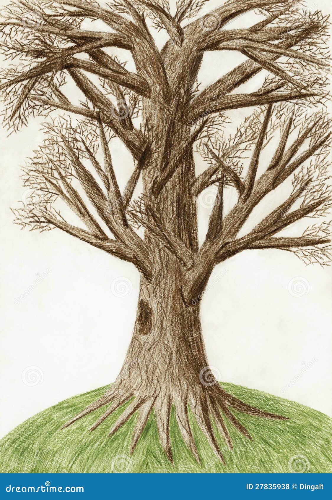 Dessin Au Crayon Artistique De Couleur Illustration Stock