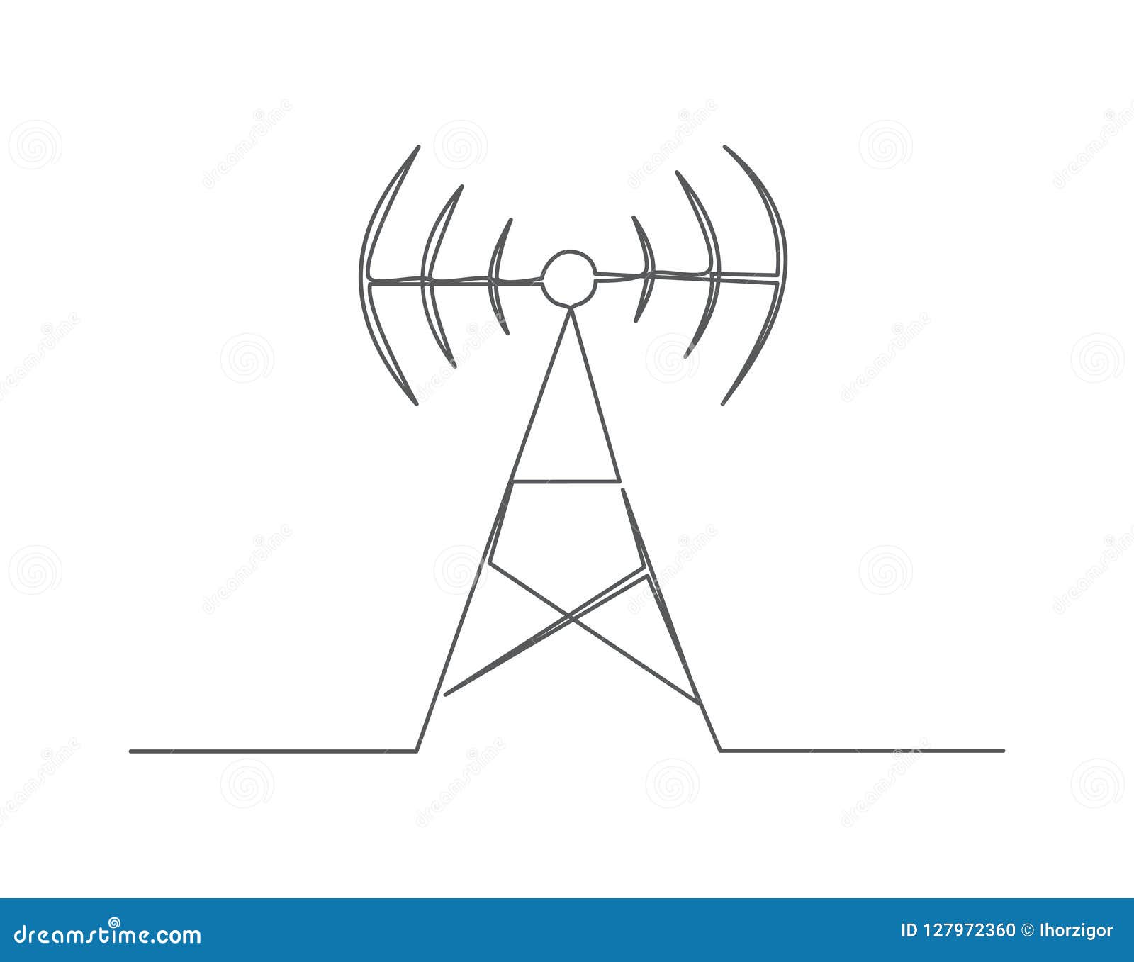 Dessin Au Trait Antenne Une Illustration de Vecteur - Illustration du  trait, dessin: 127972360