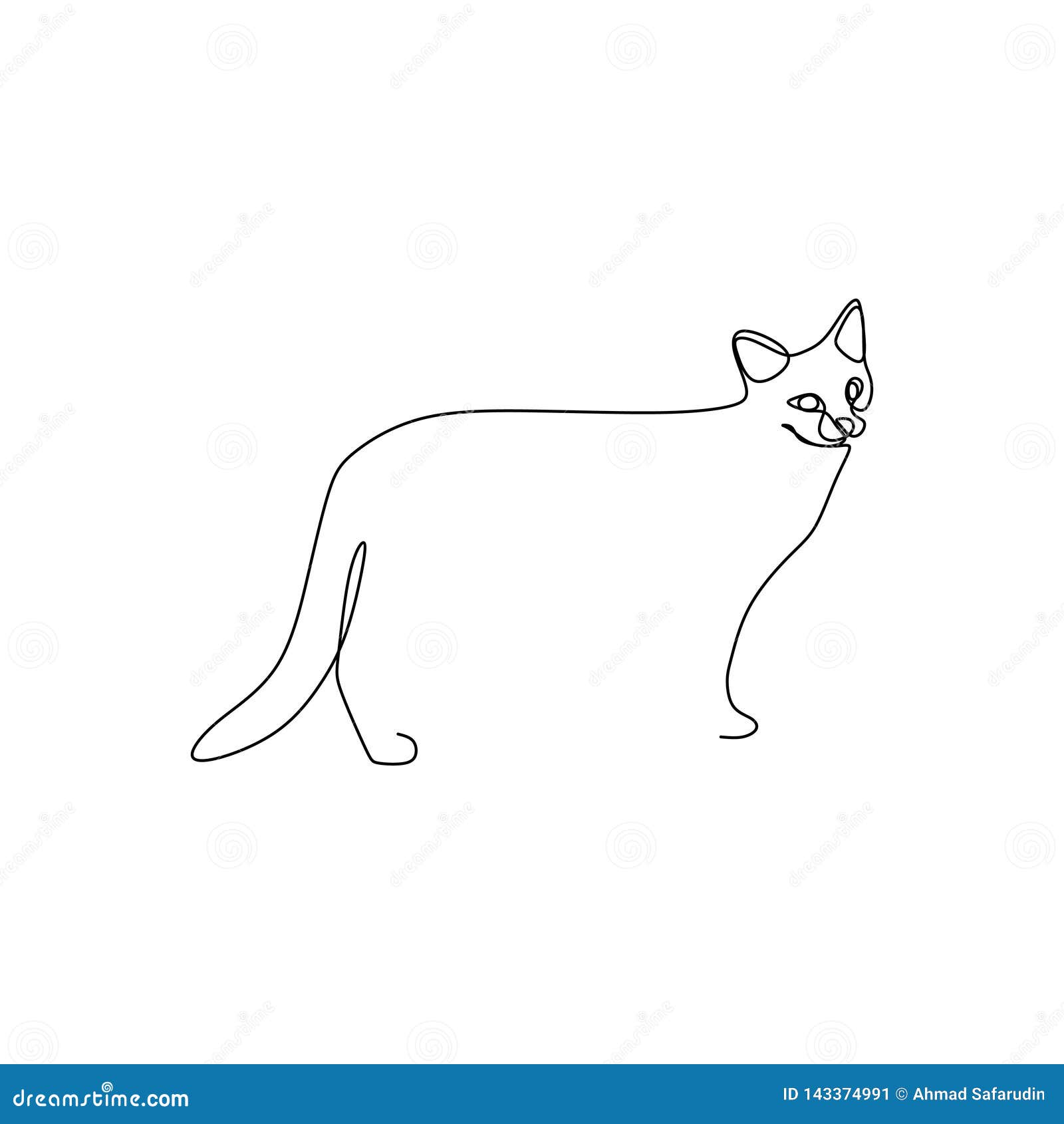 Dessin Au Trait Continu Des Animaux De Chat Illustration De Vecteur Illustration Du Dessin Chat Dessin Au Trait Continu Des Animaux De Chat Illustration De Vecteur Illustration Du Dessin Chat