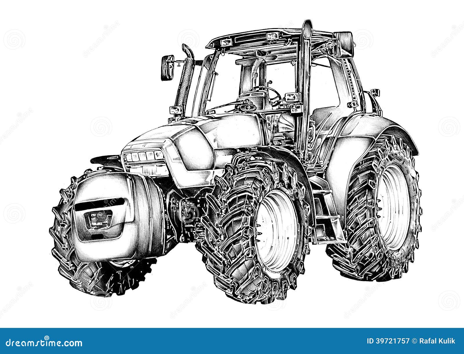 photographie stock libre de droits dessin d art d illustration de tracteur agricole image