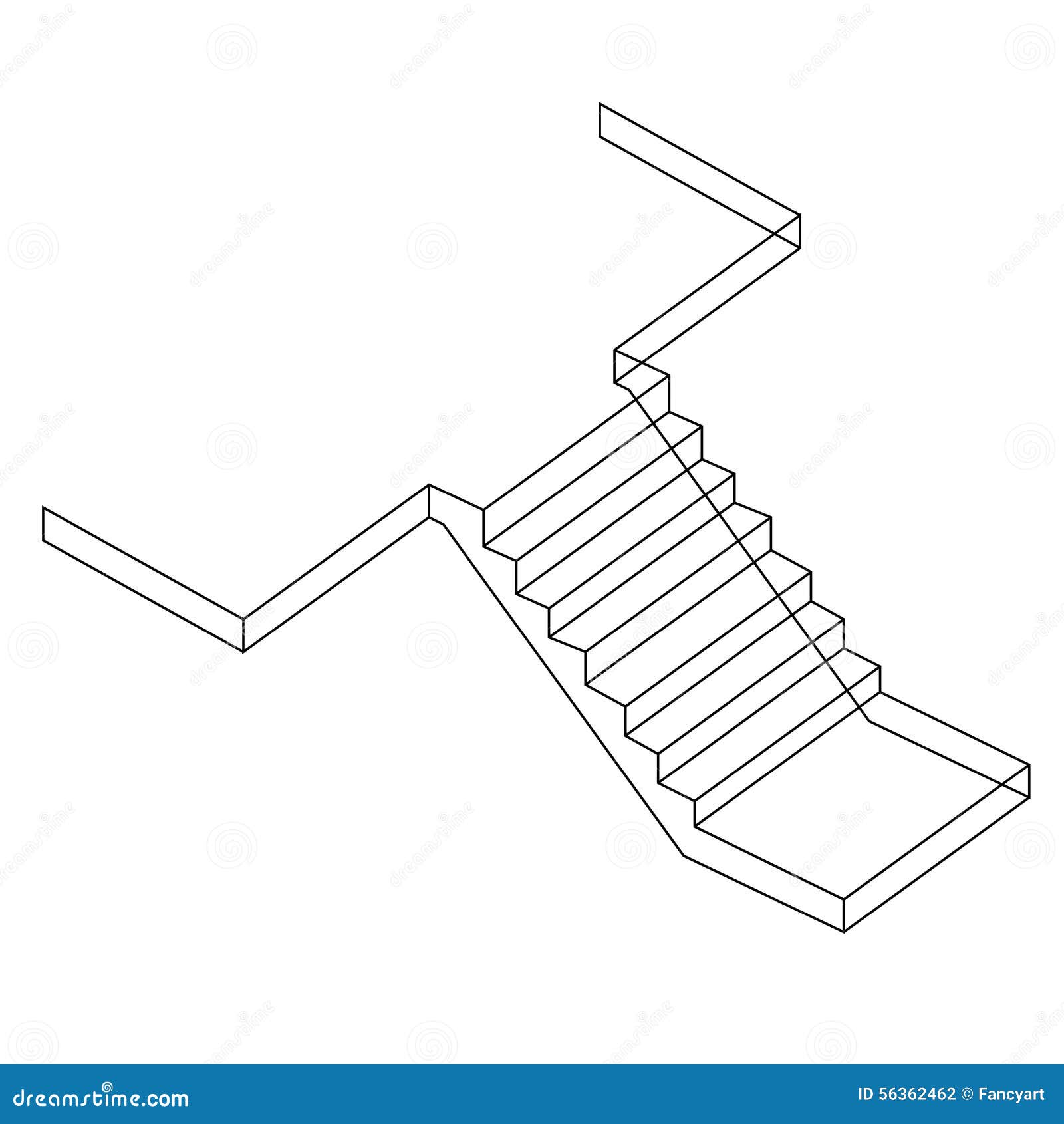 illustration stock dessin d un escalier renforcé de béton de ciment image