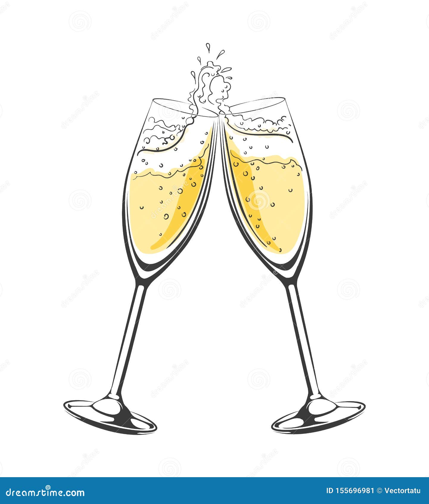 Dessin de champagne illustration de vecteur. Illustration du noël