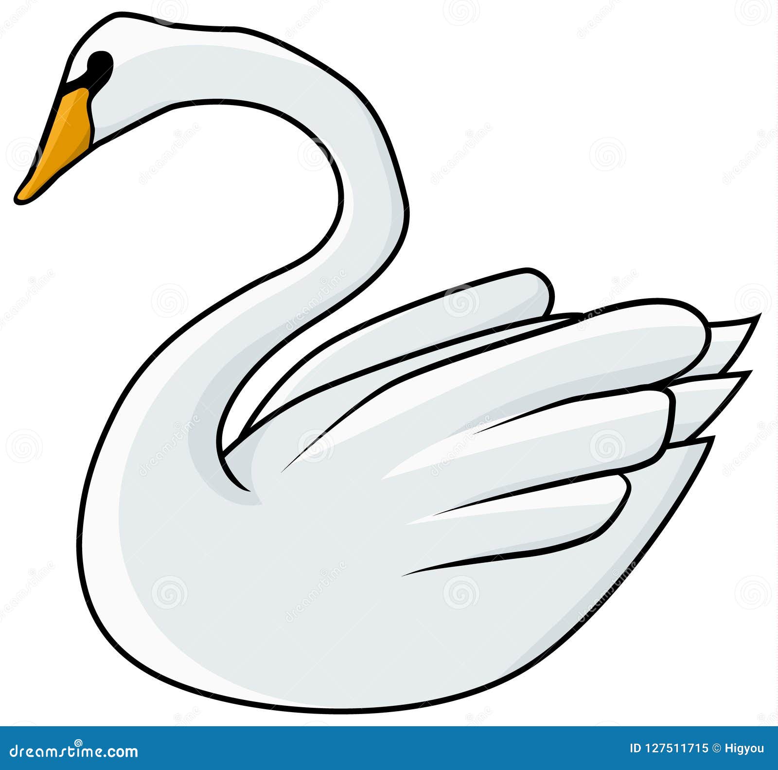 Dessin De Cygne Colore Illustration De Vecteur Illustration Du Colore 127511715