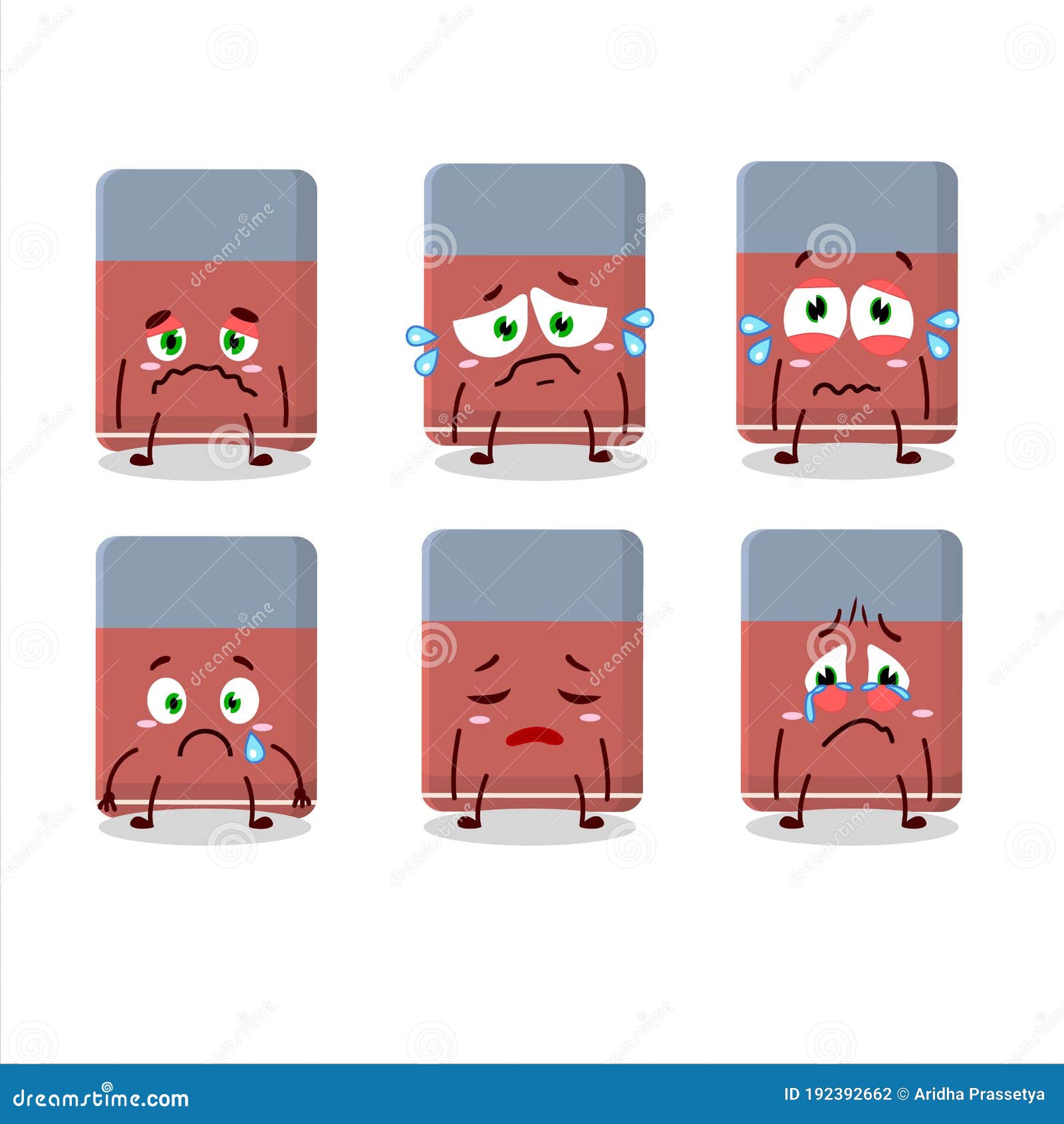 Dessin De Gomme Dans Le Caractère Avec L'expression Triste Illustration de  Vecteur - Illustration du chialer, bureau: 192392662