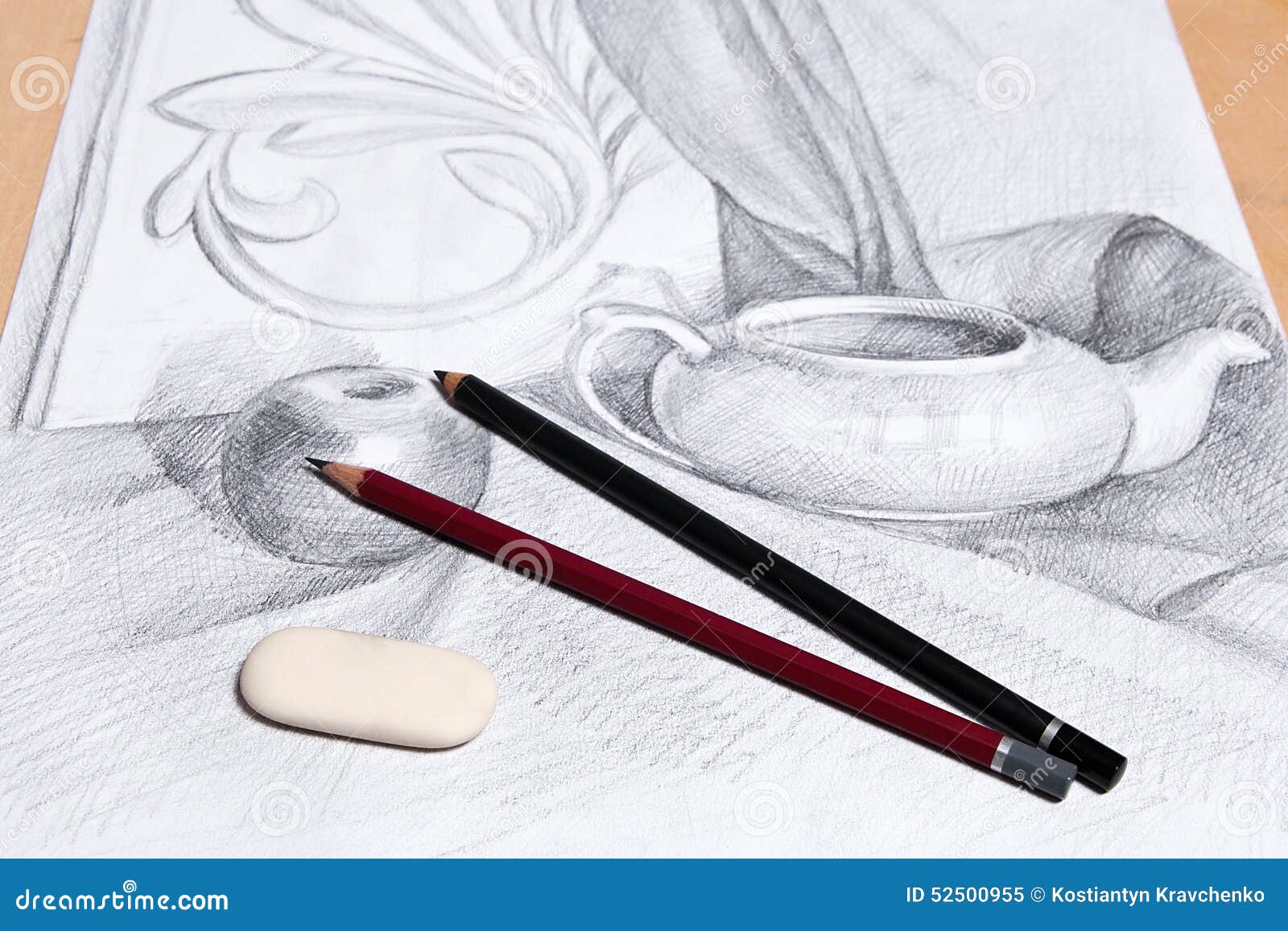 Dessin De La Vie Immobile Par Le Crayon De Graphite